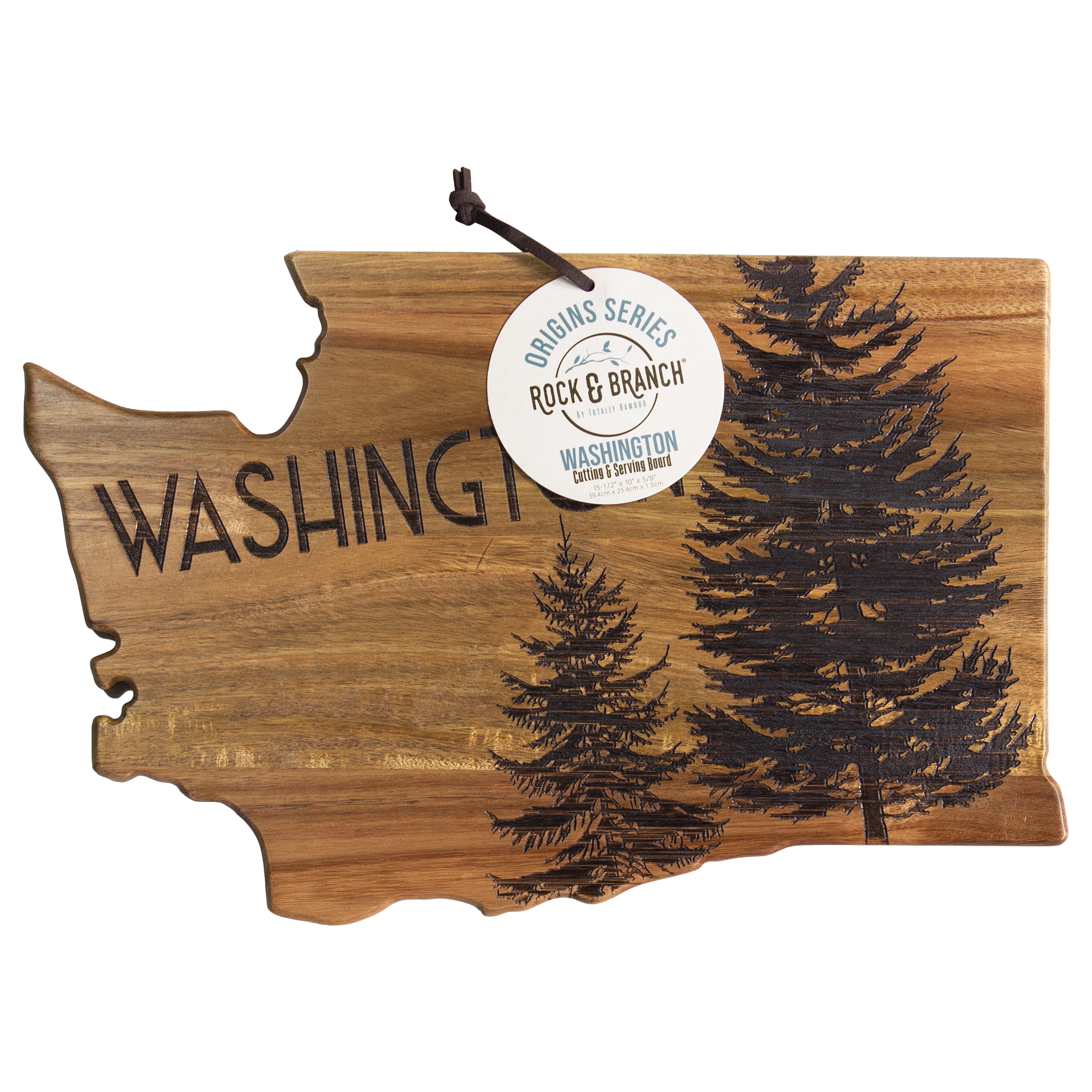 Rock & Branch® Origins Series Washington State Shaped Wood Serving and Cutting Board 4
