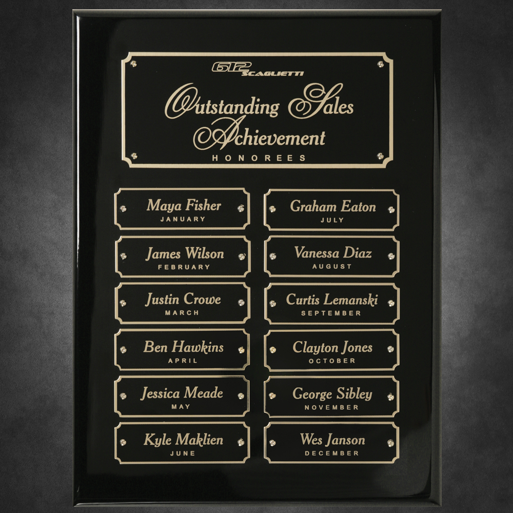 Black Piano Finish Perpetual Plaque 4