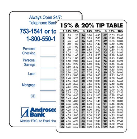 Tip Table Card 2