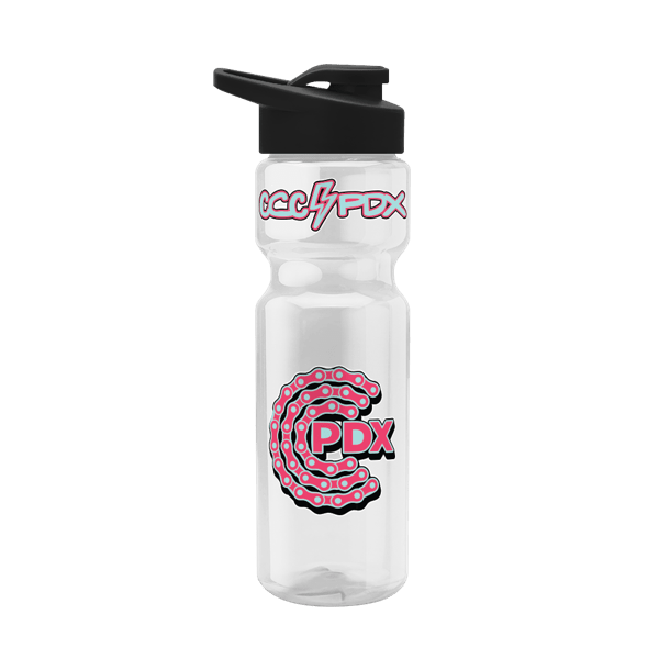 Blazer 28oz Transparent Bike Bottle w/Drink-thru Lid 1695