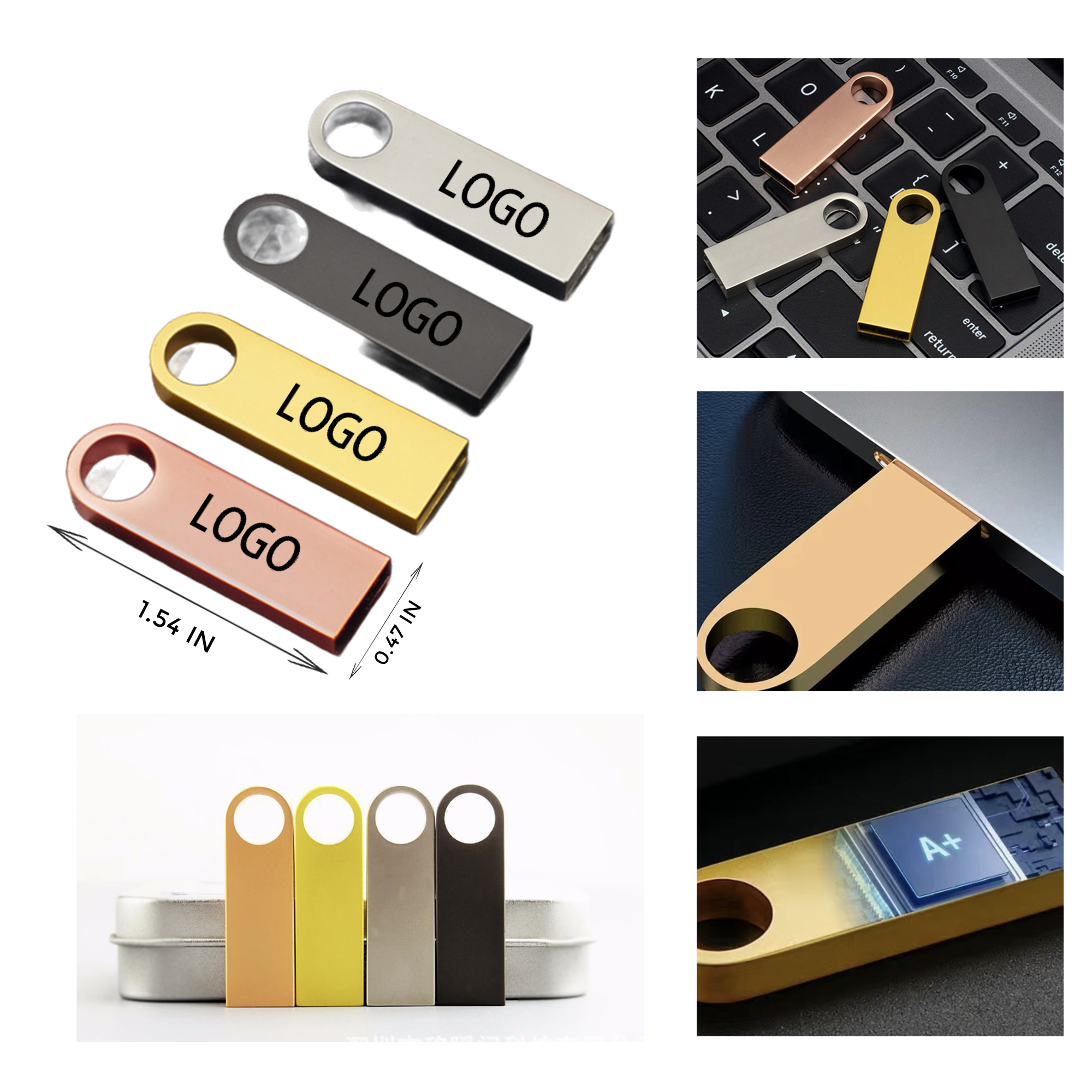 MOQ 10 PCS Stylish Metal USB Flash Drive 2