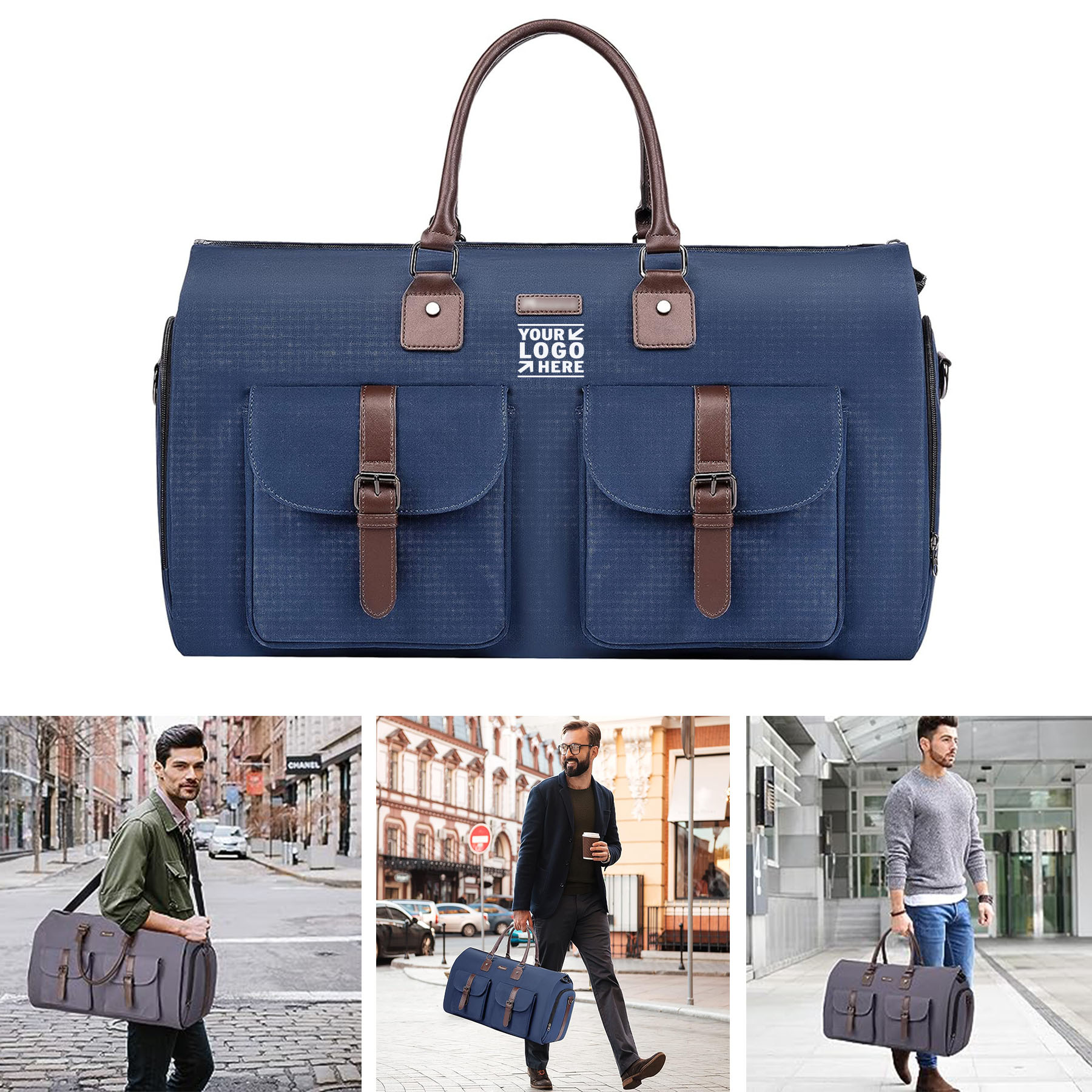 Canvas Garment Duffle Bag Heavy Duty Overnight Convertible Weekender Carry on Garment Travel Bags 1