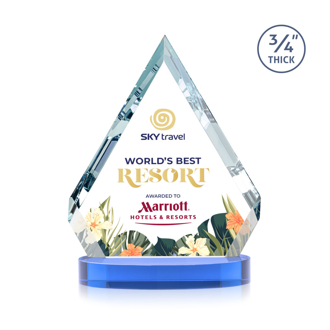 Apex VividPrint™ Award on Alberton base - Sky Blue 6