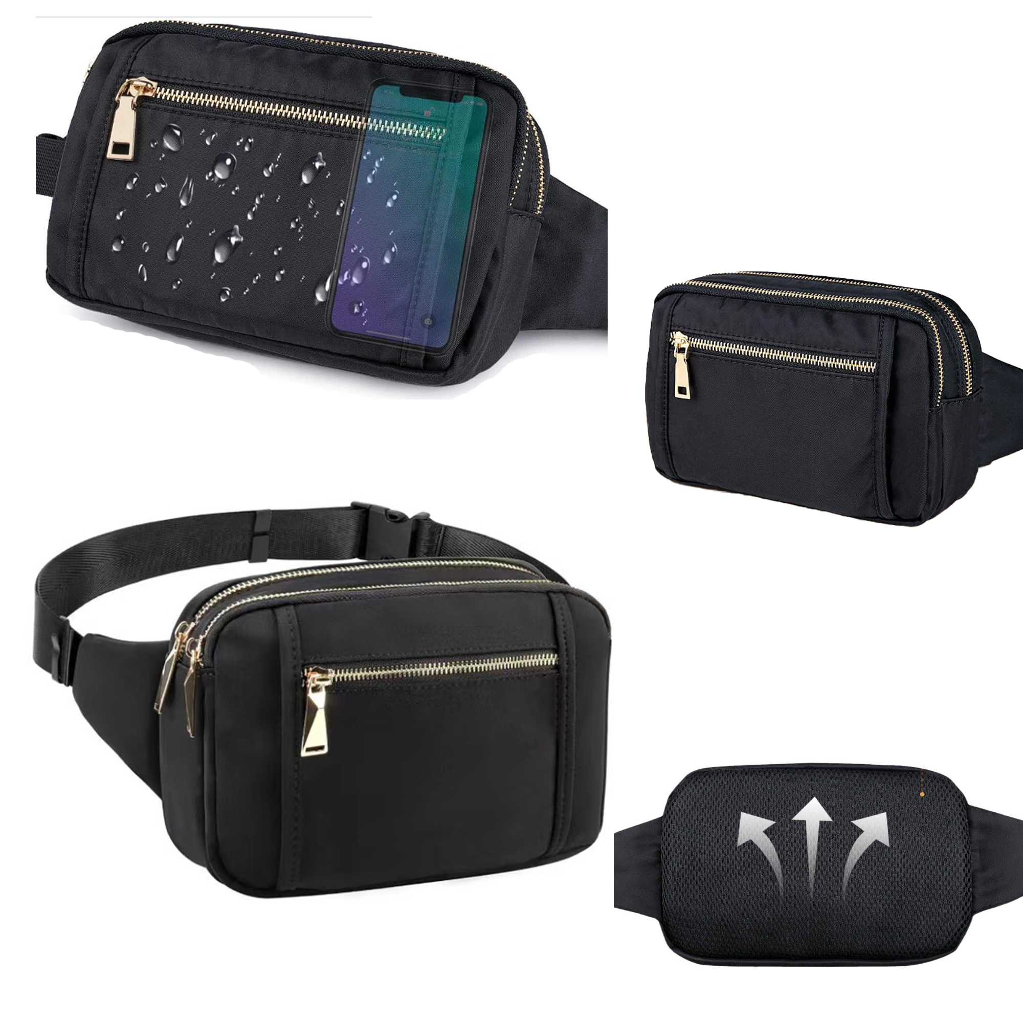 5 Zipper Pockets Belt Bag 4