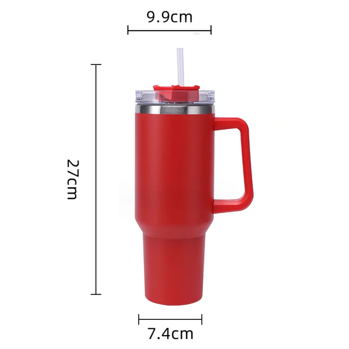 40oz Stainless Steel Insulated Tumbler w/ Handle and Straw 2