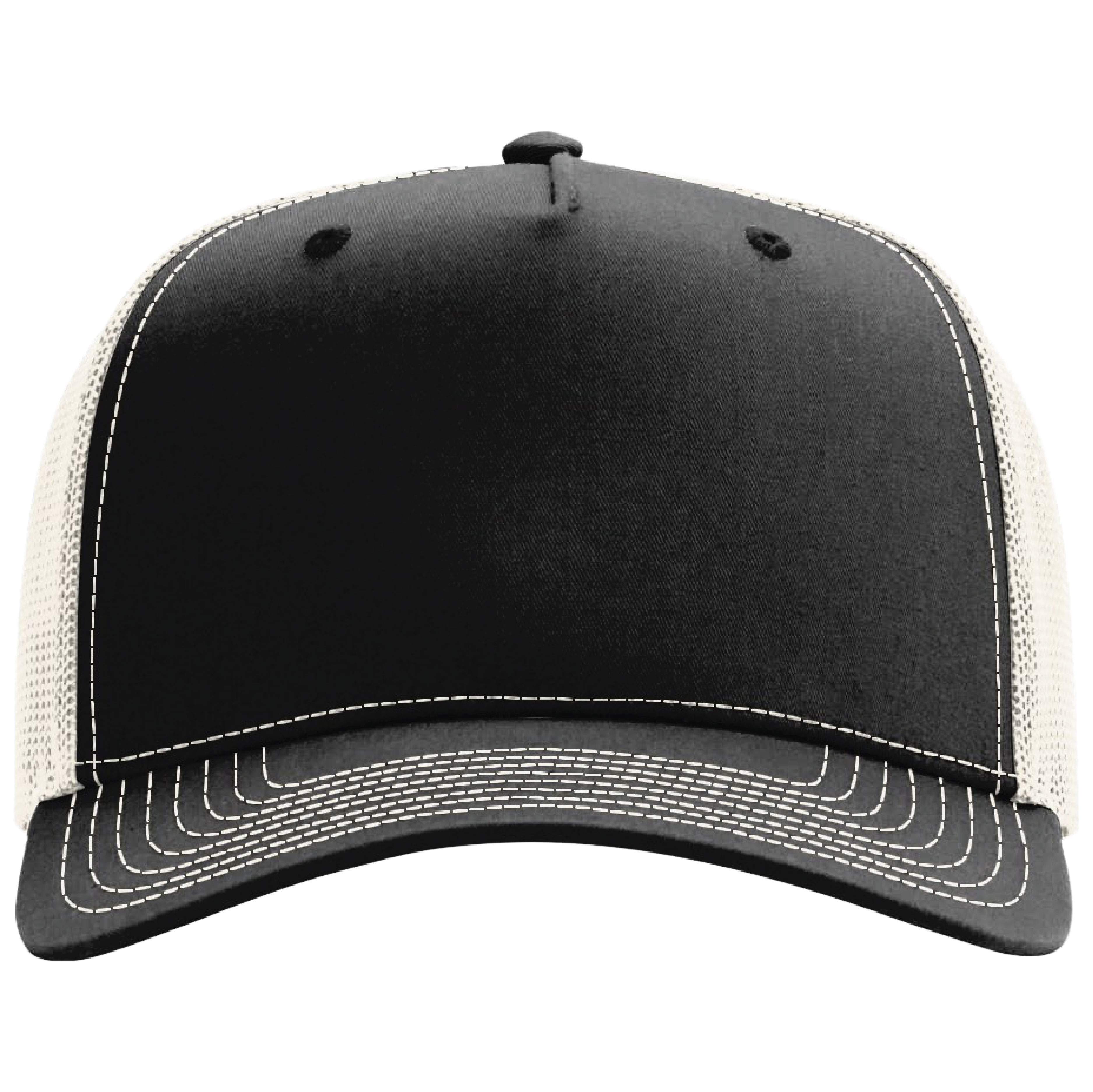 Richardson 112FPC Champ 5-Panel Snapback Trucker Hat w/Leatherette Adhesive Patches or Embroidery 2