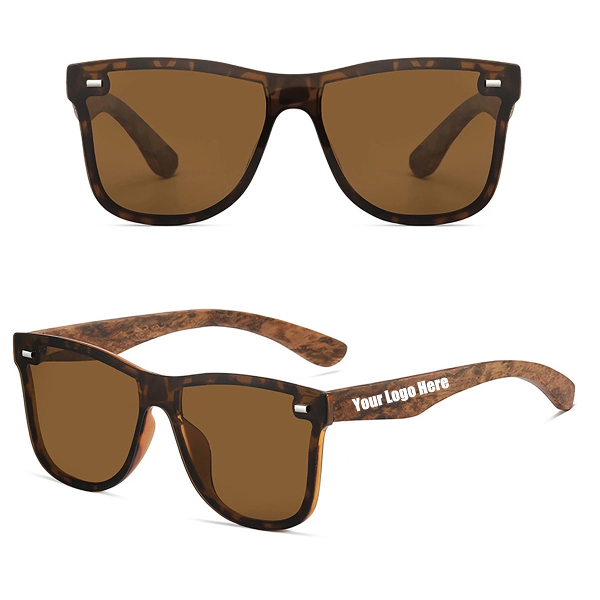 Customize Polarized Sunglasses With Wooden Frame Legs 4