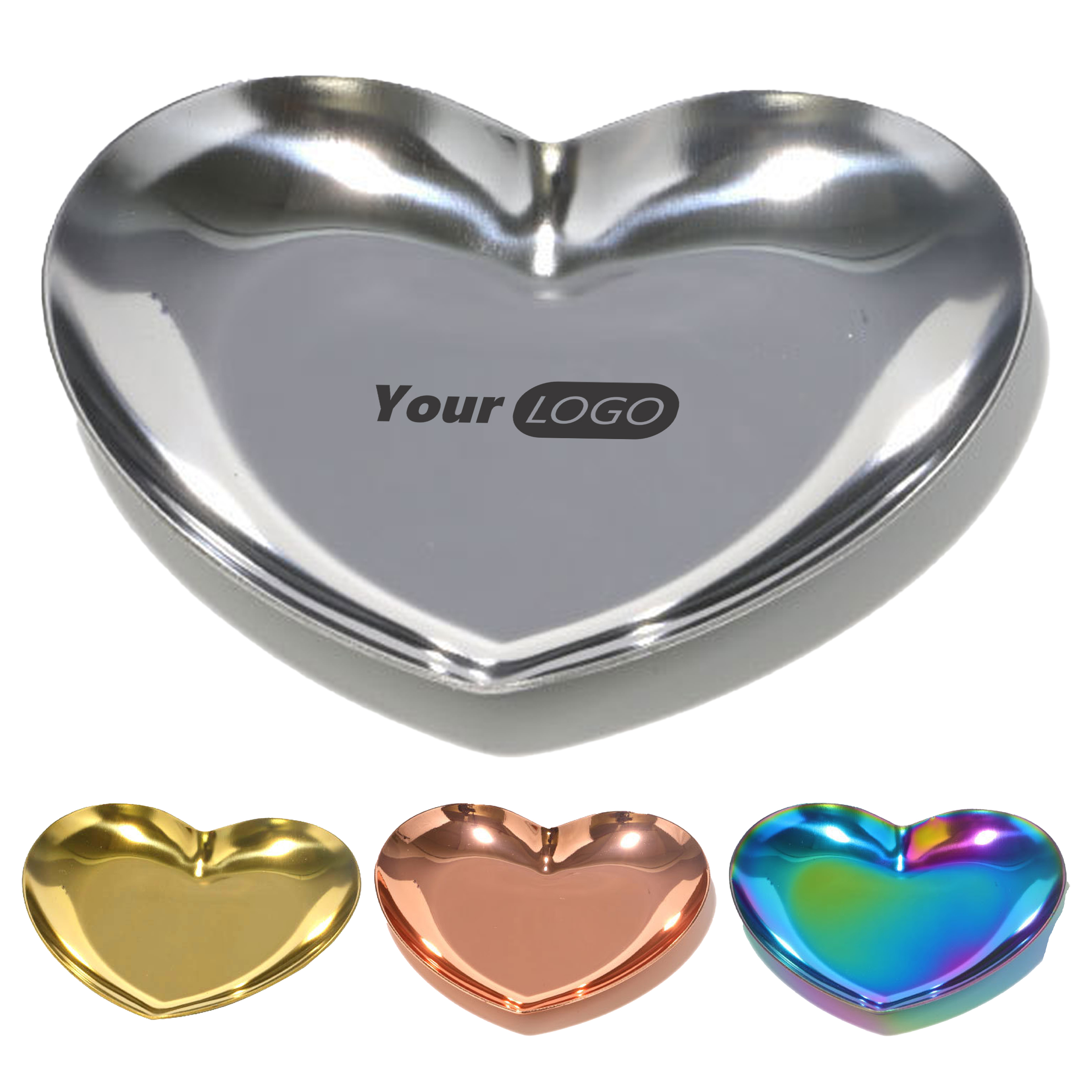 Stainless Steel Heart Shaped Jewelry Storage Tray 2