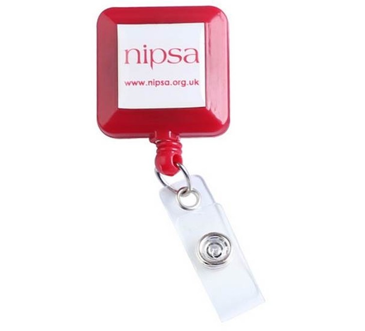 ABS Plastic Square Diamond Shape Retractable Badge Reels 2