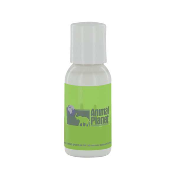 1 oz. SPF 30 Sunscreen in Clear Round Bottle 3
