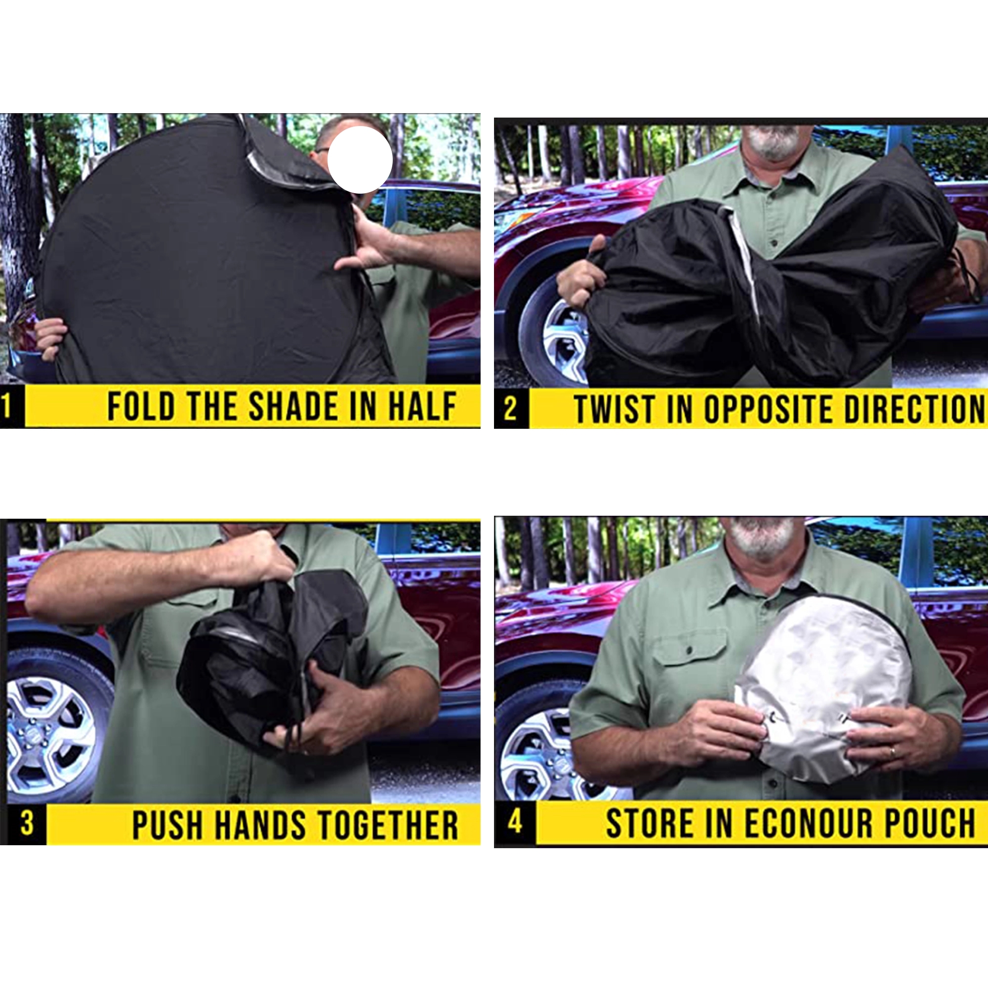Car Visor for UV Rays Sun Heat Protection with Storage 3