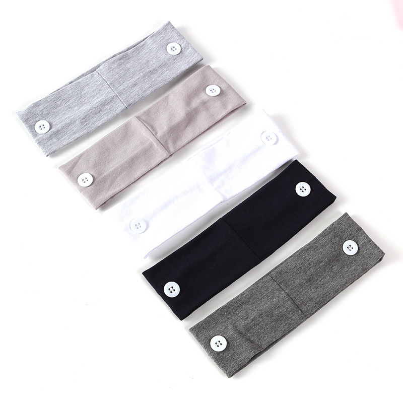Cotton Button Headband - Mask Holder 3