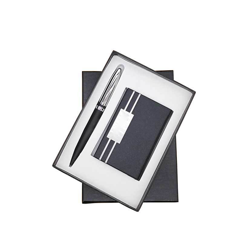 2-Piece Office Gift Set Metal Ball Pen and Card Case 2