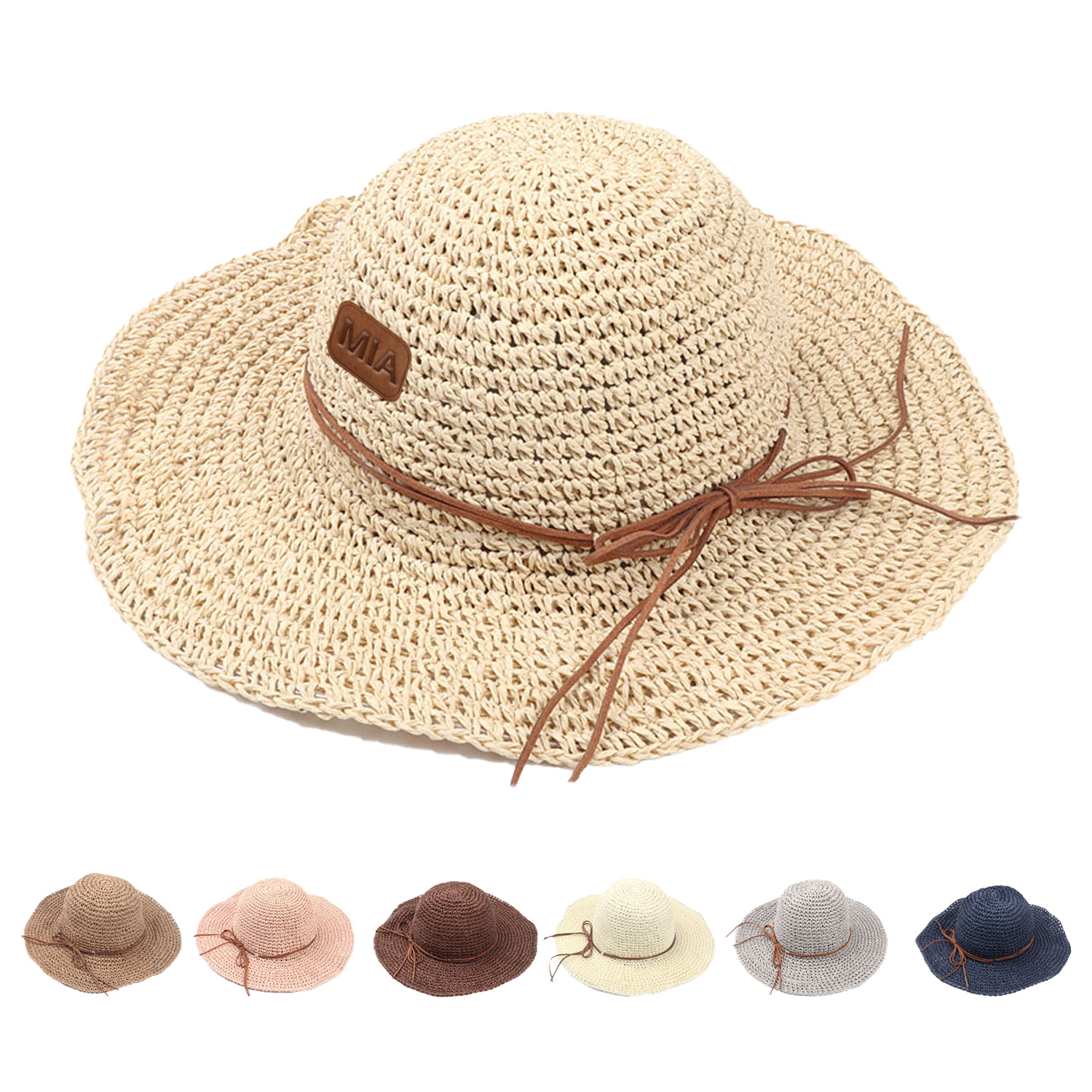 Summer Beach Crocheted Straw Sun Hat 2