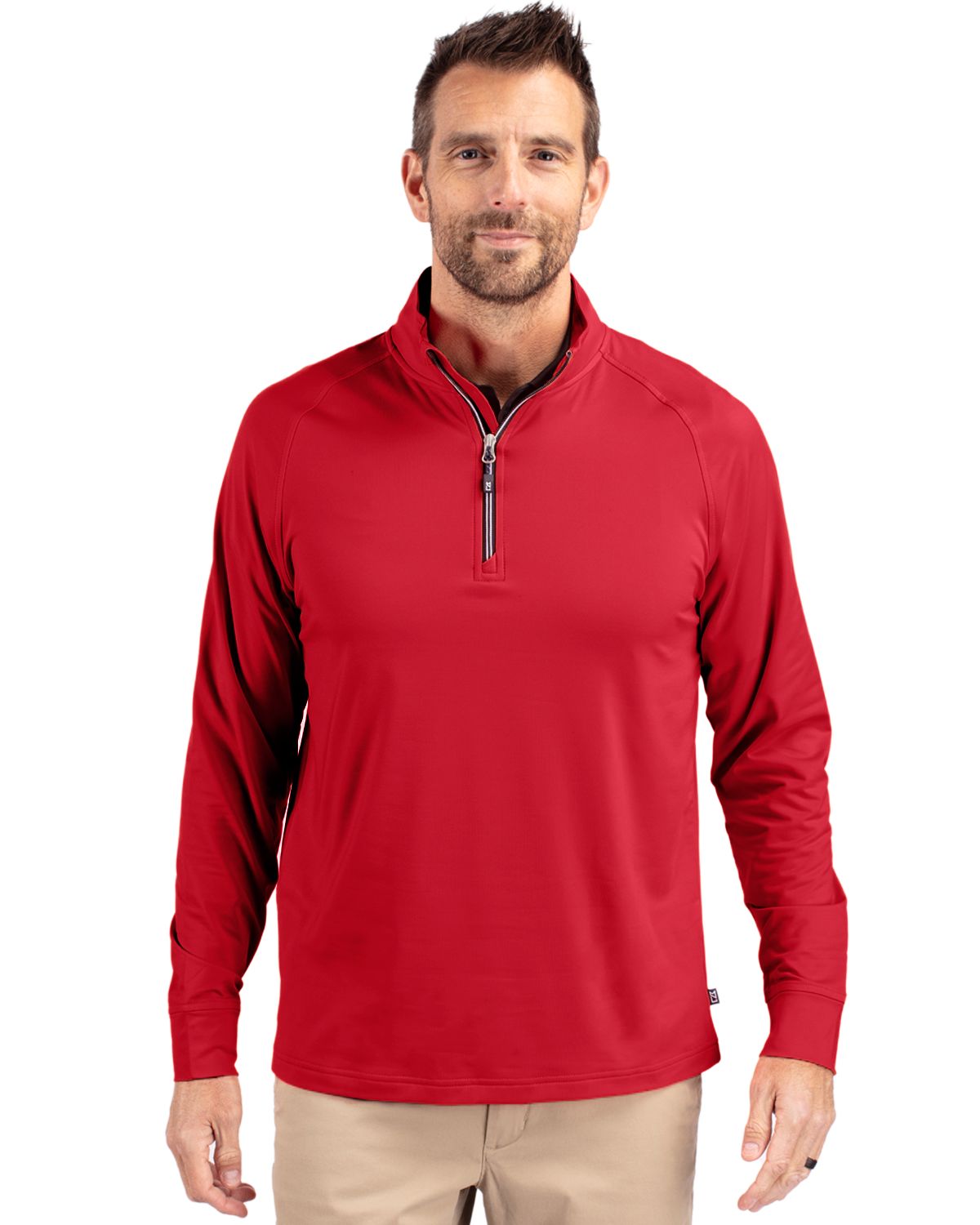 Cutter & Buck Adapt Recycled Soft Knit Stretch  Mens Quarter Zip Pullover 43