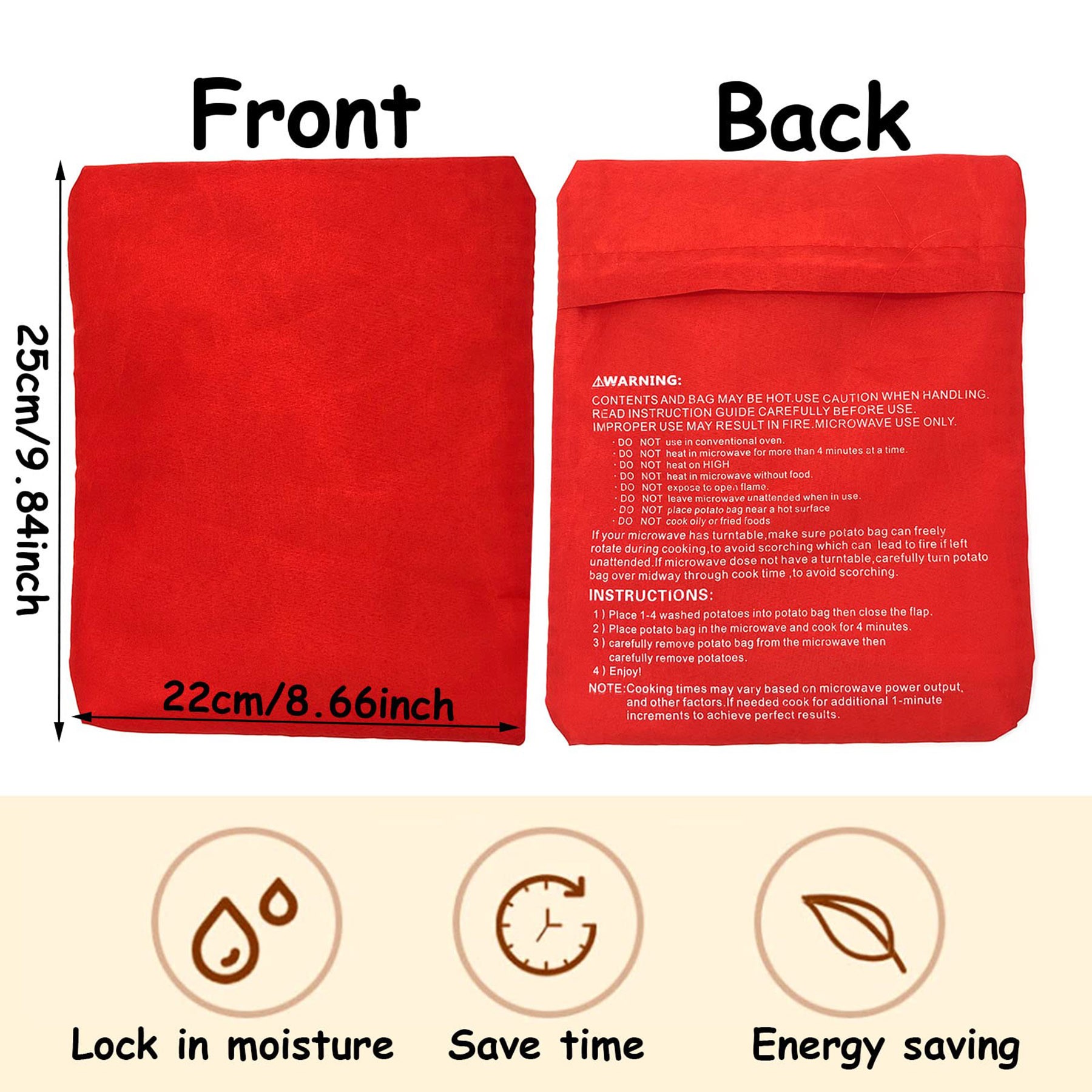 Potato Microwave Cooker Bags 3