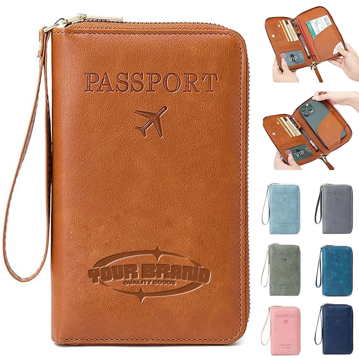 Passport ID Bag Zipper Anti-Theft Airplane Wallet 2