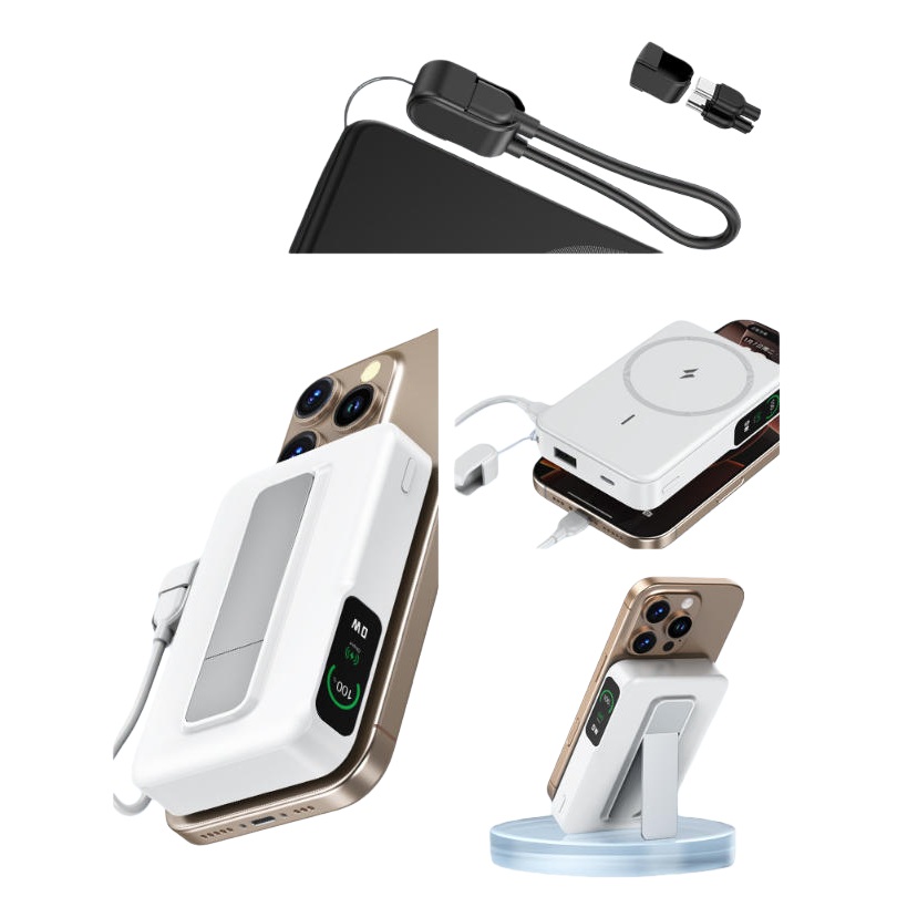 10000mAh 15W Magnetic Wireless Power Bank W/ Stand 1