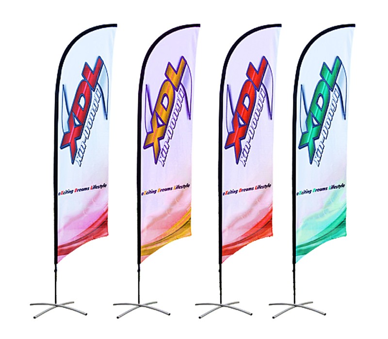 9ft Single Sided Feather Flag Banner with Water Ballast 3