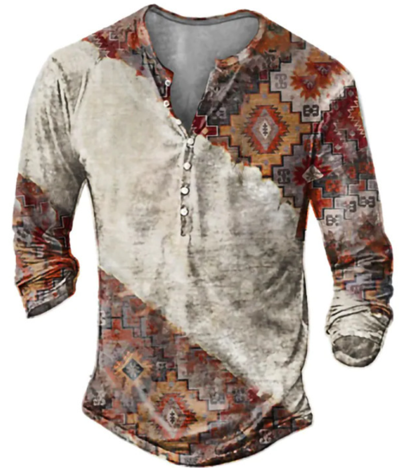 Custom 7-Button Henley Shirt Full Color Printed, custom dress shirt with logo imprint 3