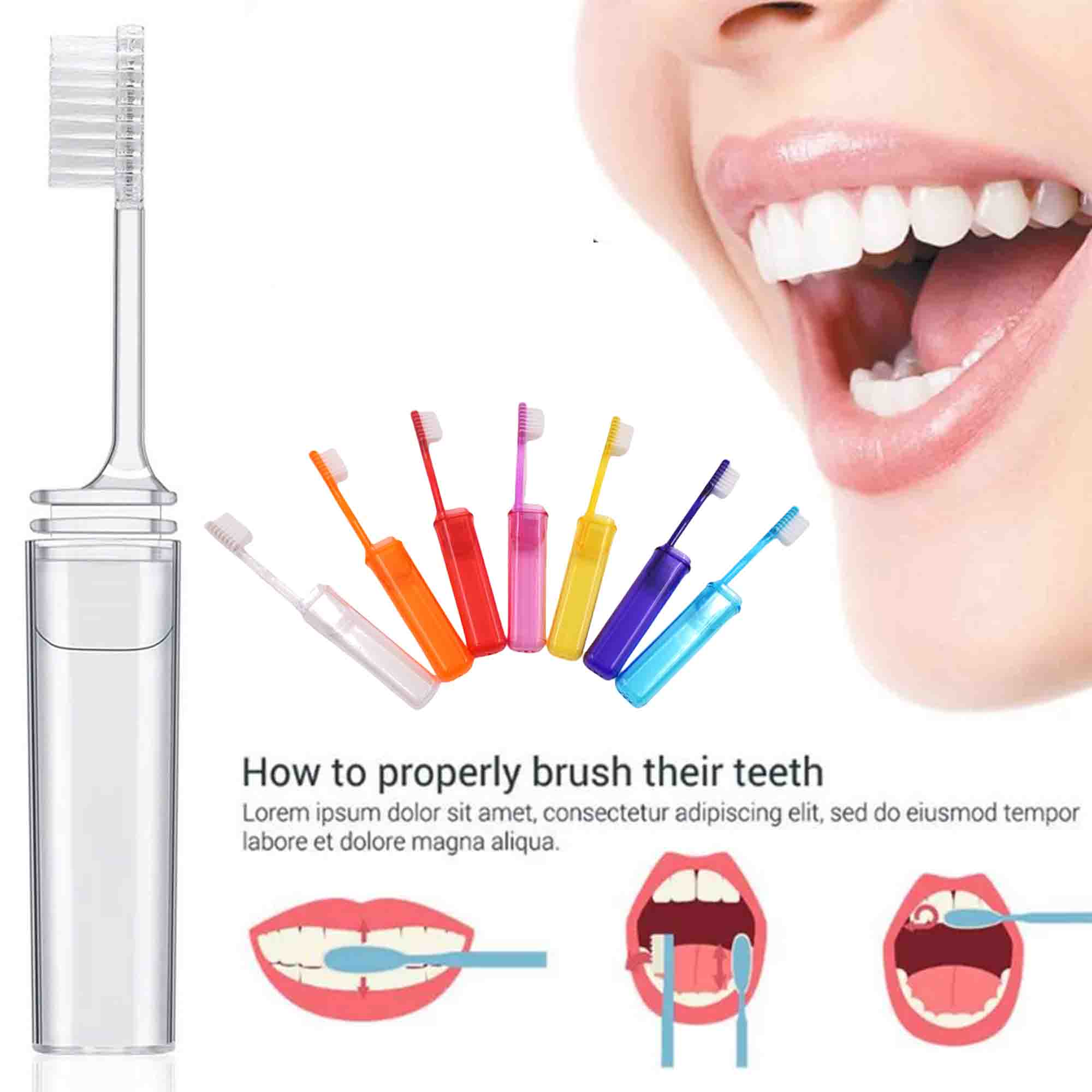 Travel Folding Plastic Toothbrush 1