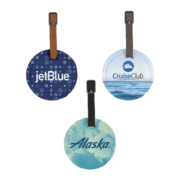 Hayes Dye-Sublimated Felt Round Luggage Tag 1