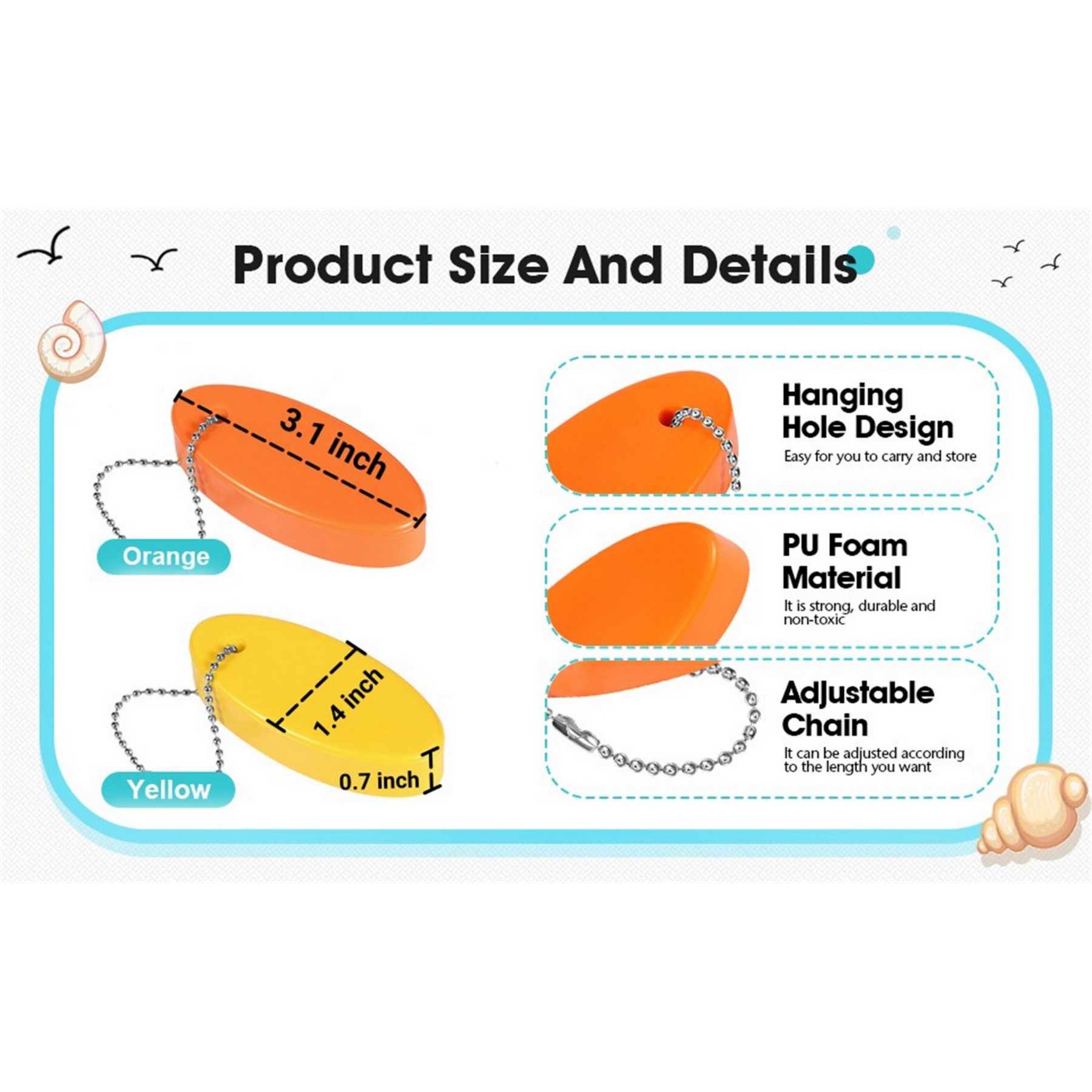 Foam Floating Keychain 1