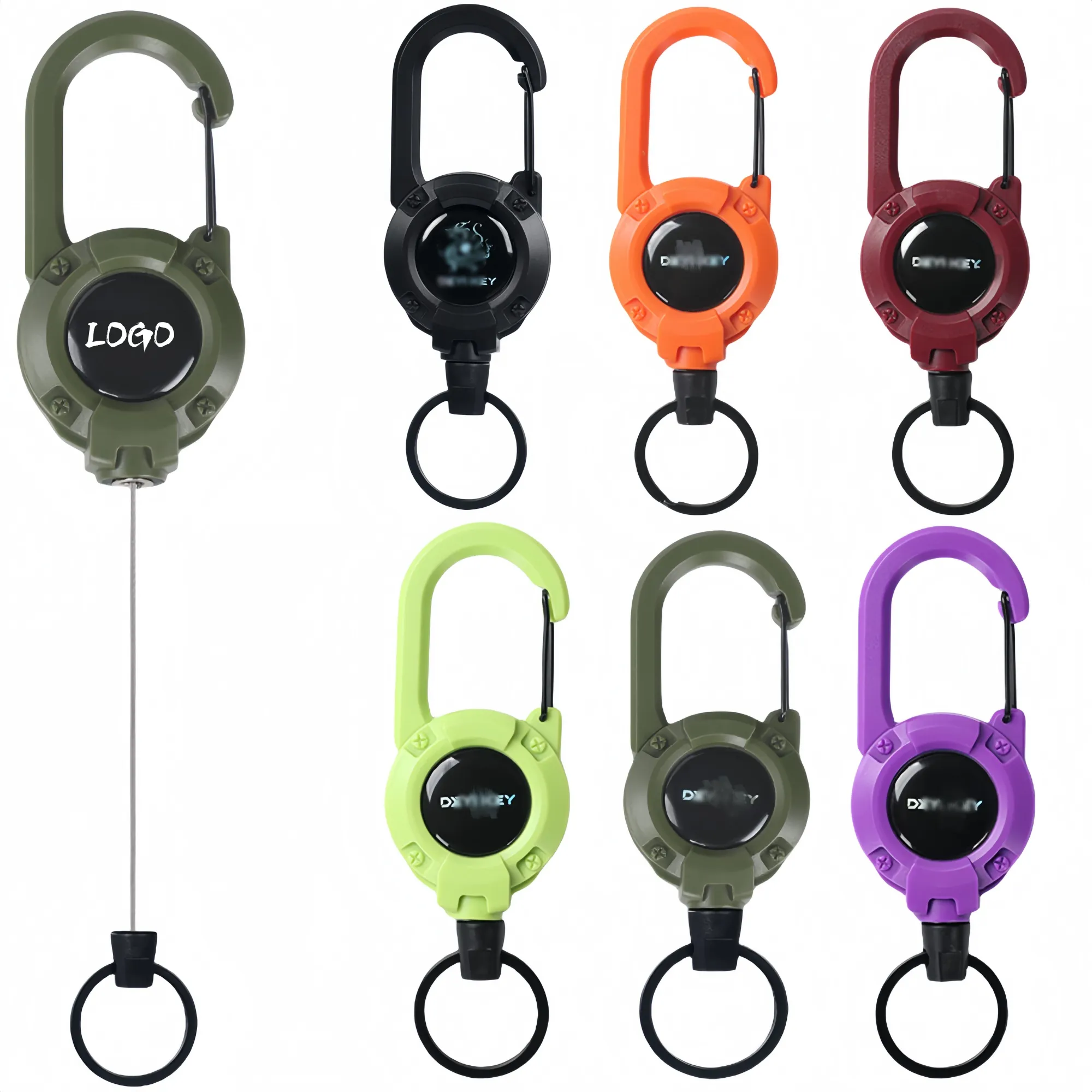 Custom Round PU Leather Keychain