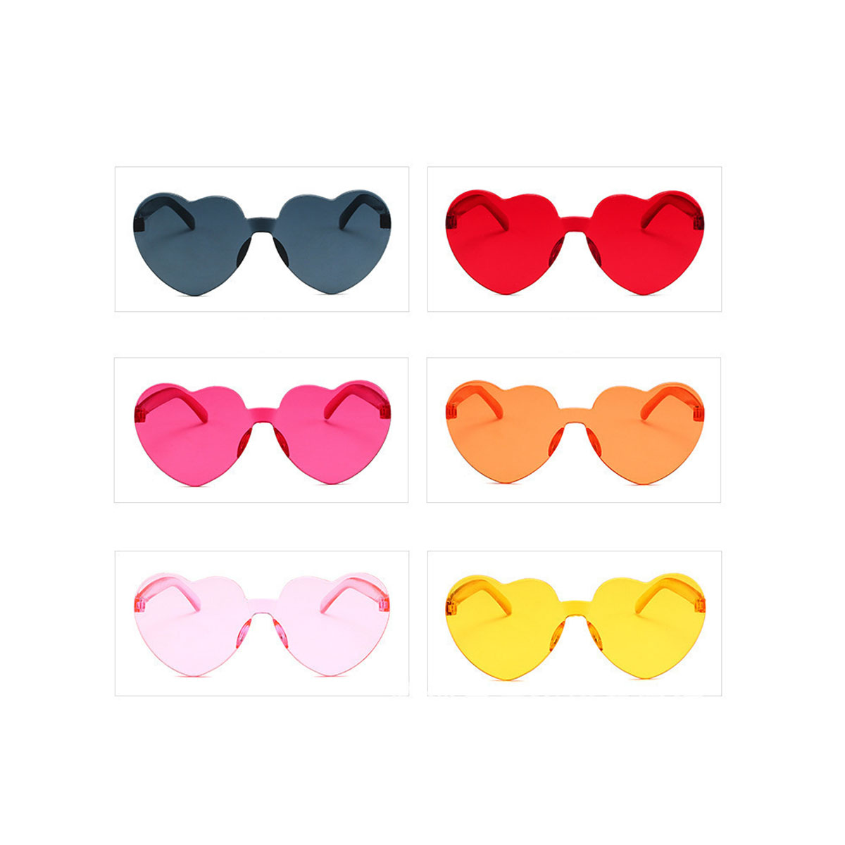 Frameless Heart-Shaped Glasses 3