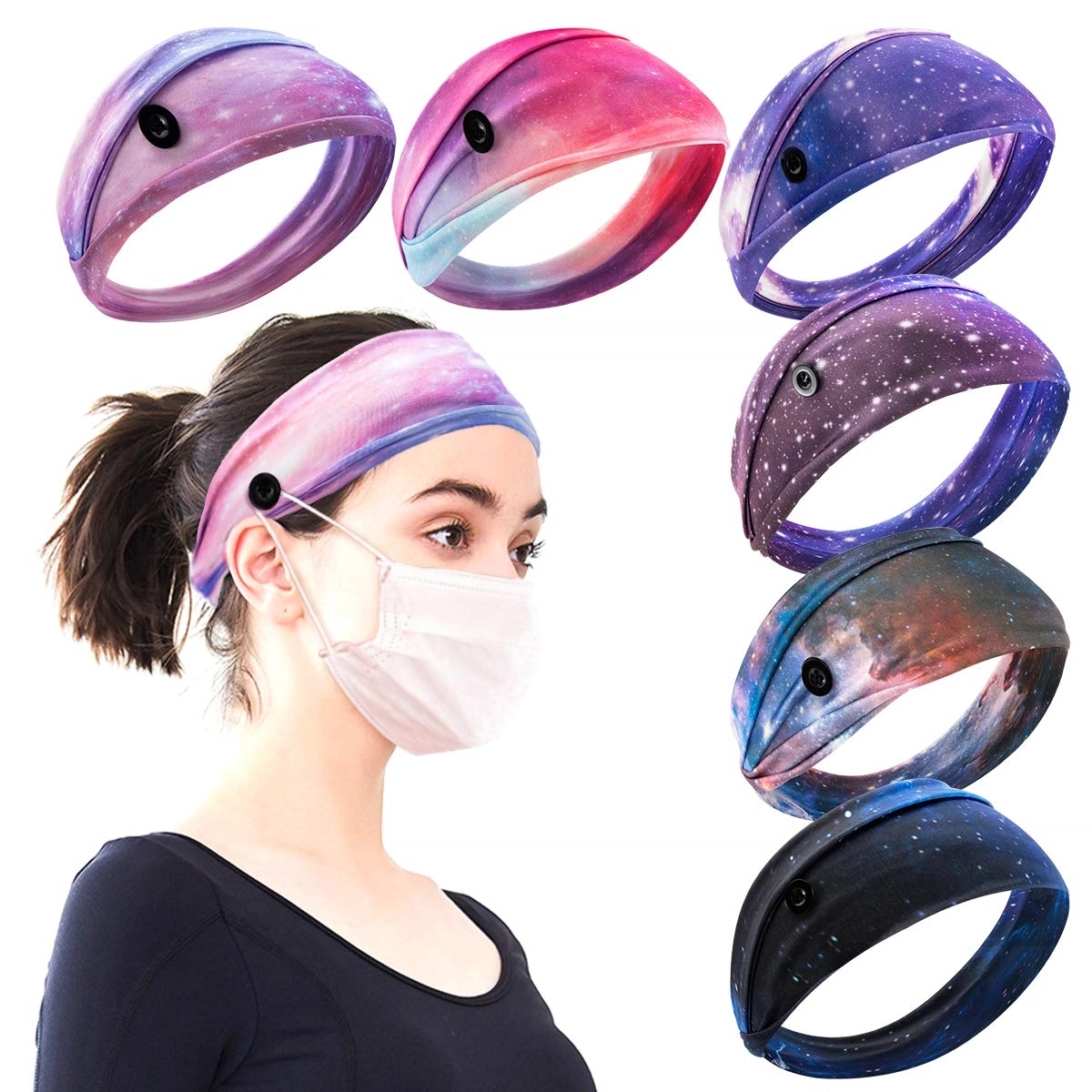 Headbands With Buttons For Mask 1