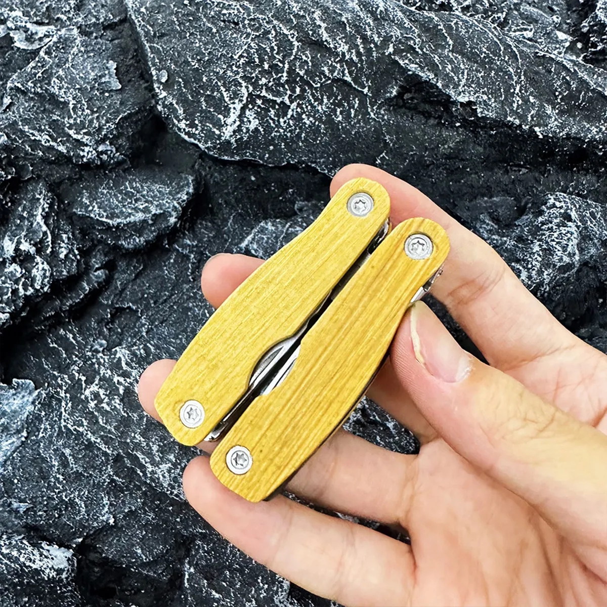 Personalized Multi-Function Pocket Pliers with Wooden Handle 3
