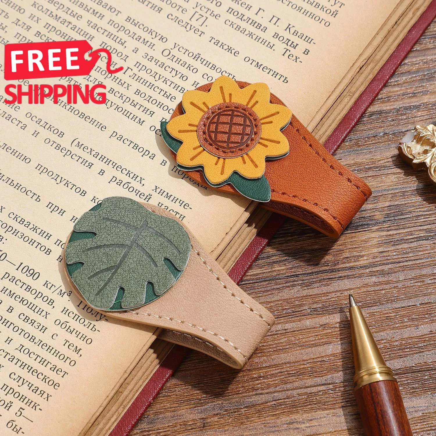 Wholesale Magnetic Leather Bookmark Clips 5