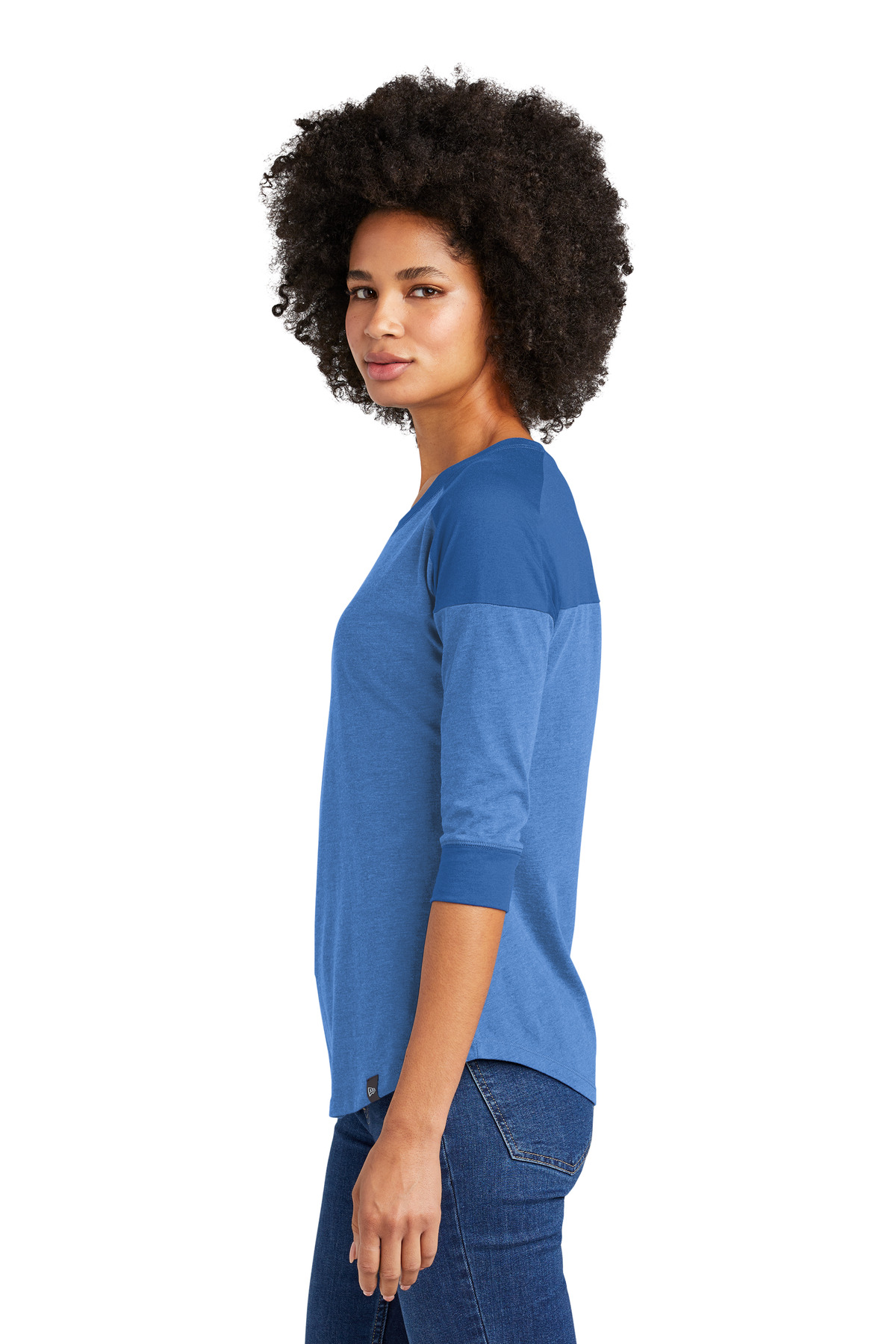 New Era Women's Heritage Blend 3/4-Sleeve Baseball Raglan Tee. LNEA104 46