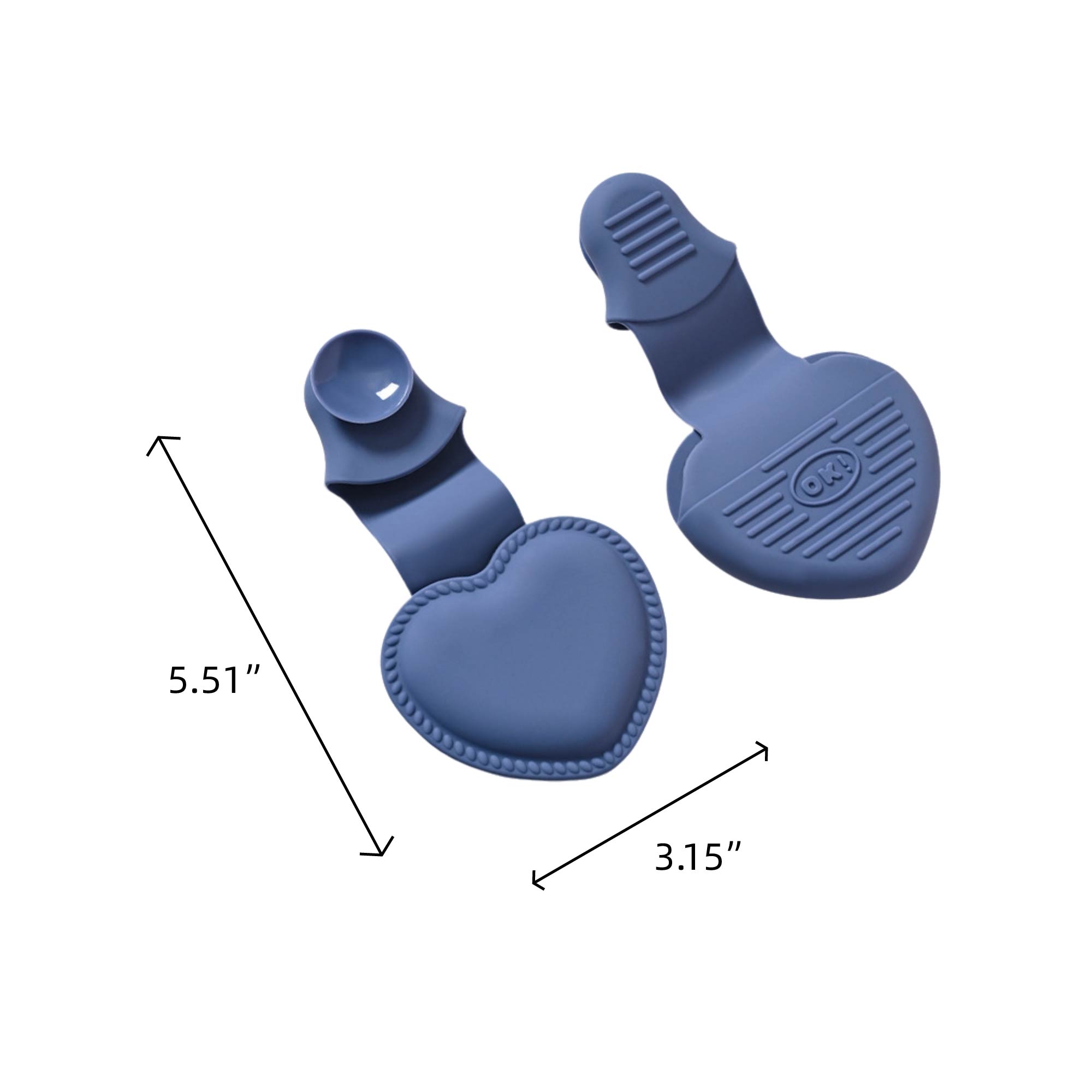 MOQ 10 pcs Heart-shaped Silicone Oven Mitts 1pc 2