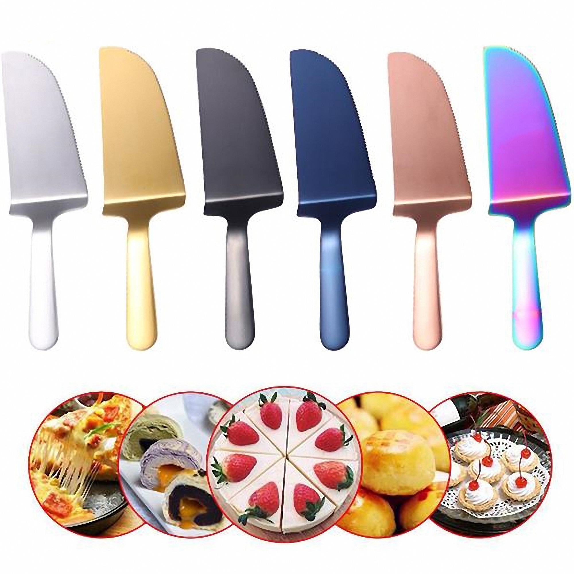 Stainless Steel Pizza Cutter and Cake Server, custom kitchen gadget with logo imprint 2