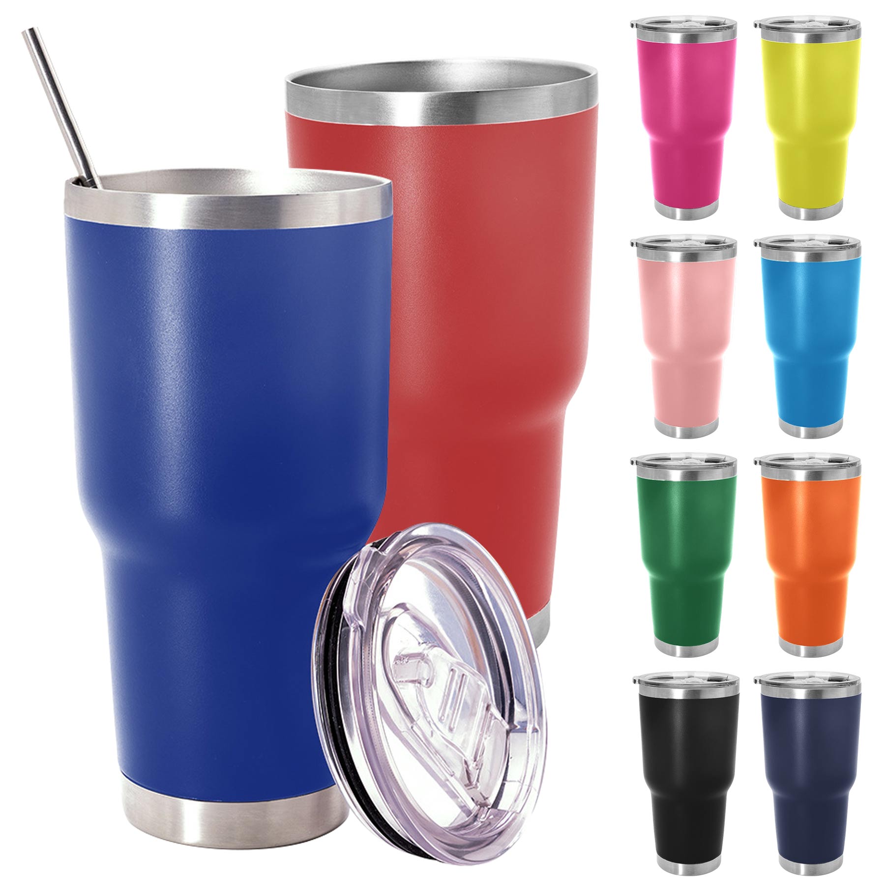 30 OZ Stainless Steel Tumbler with Lid 1