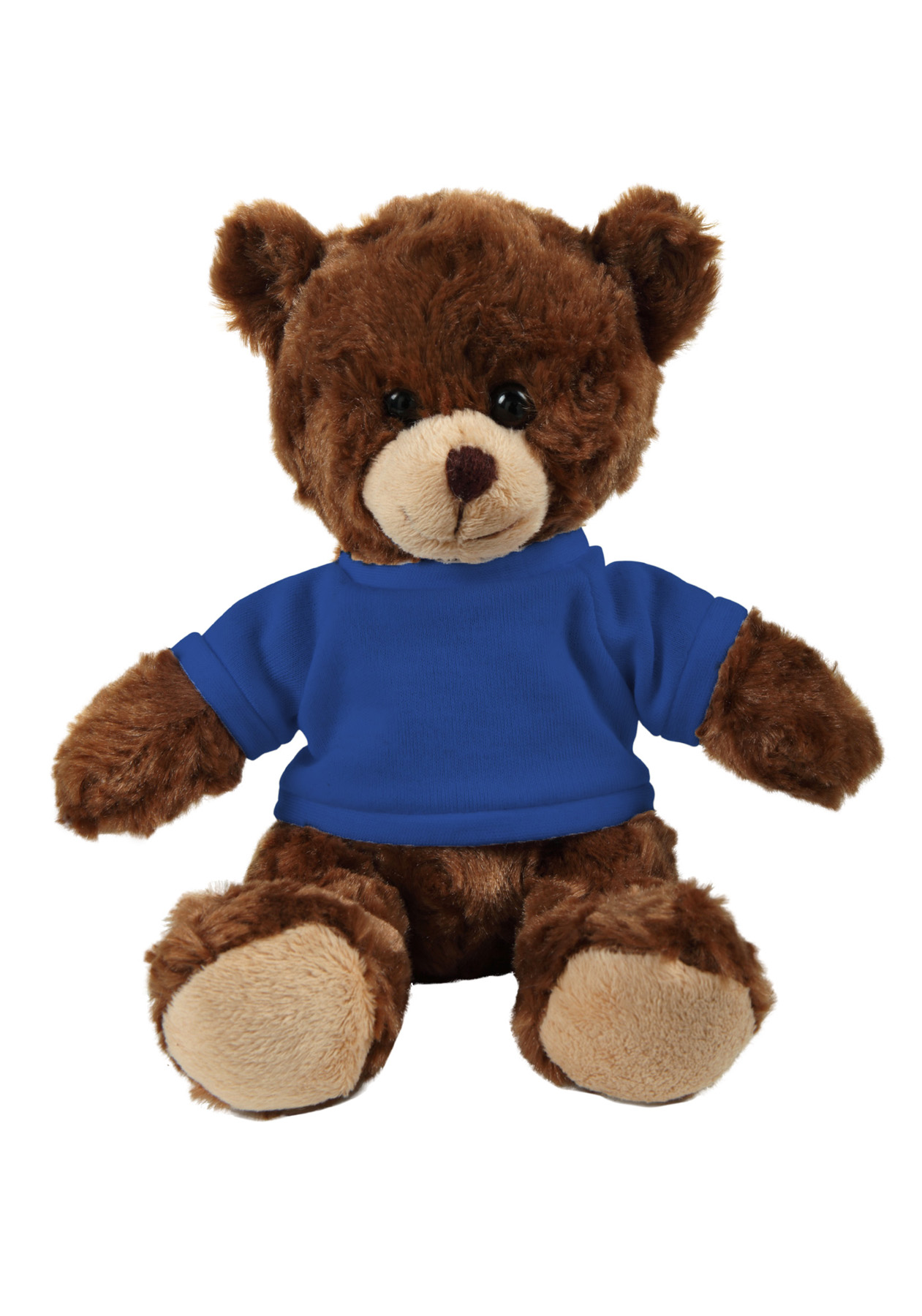 soft plush  Chocolate Curly Sitting Bear with t-shirt 4