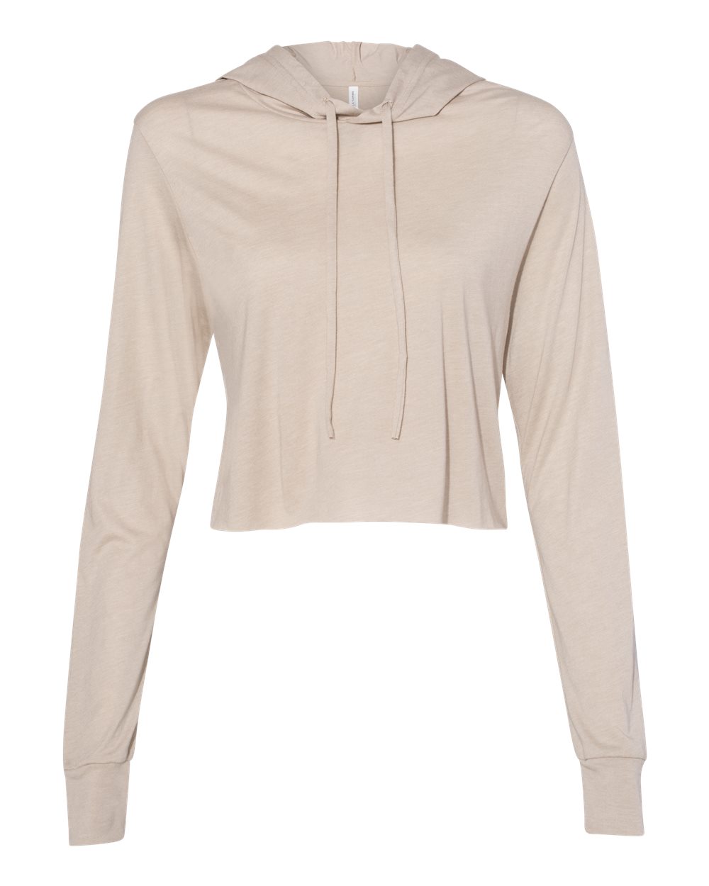 Women's Triblend Crop Long Sleeve Hoodie Tee - 8512 8