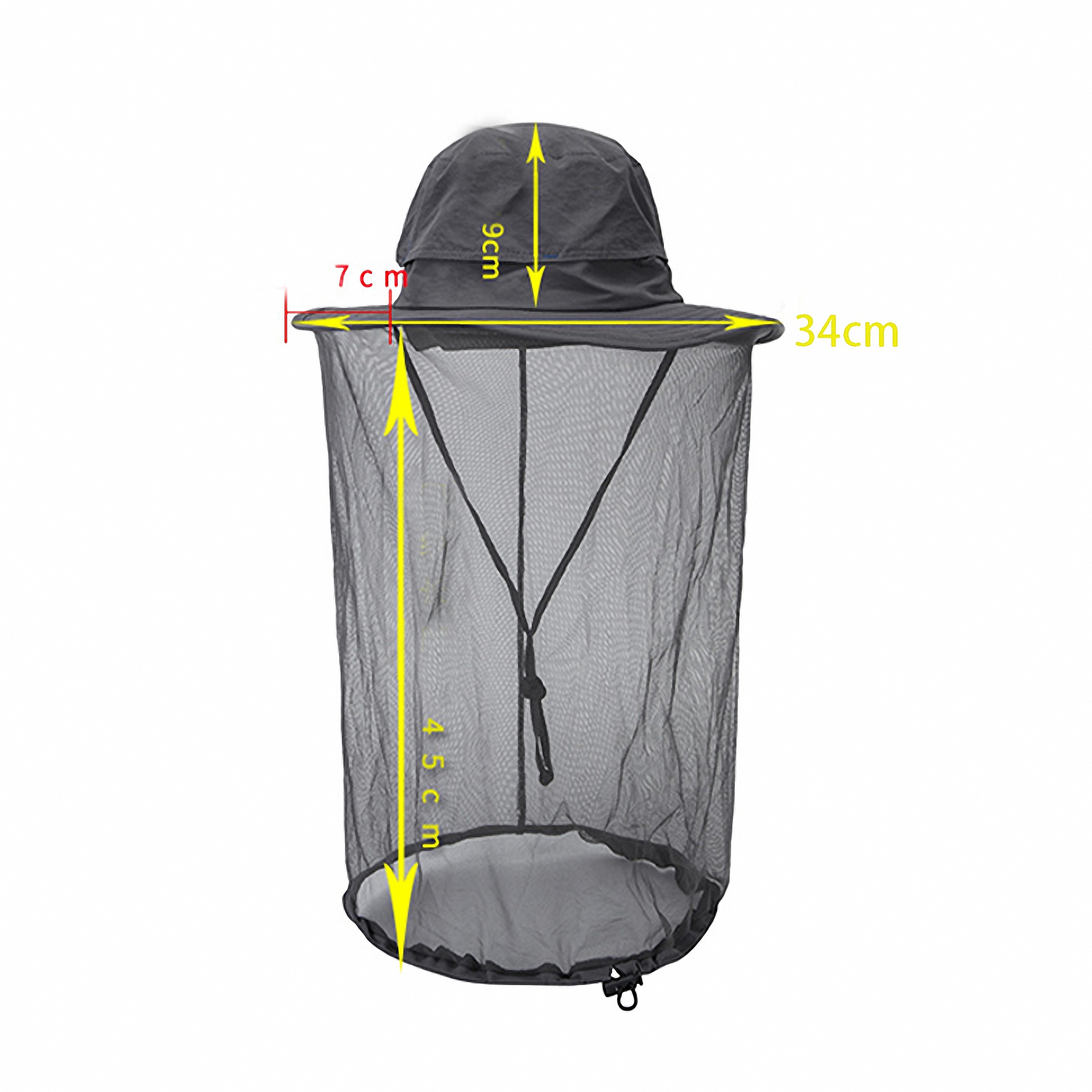 Mosquito Repellent Hat with Head Net Mesh Face Shield 5