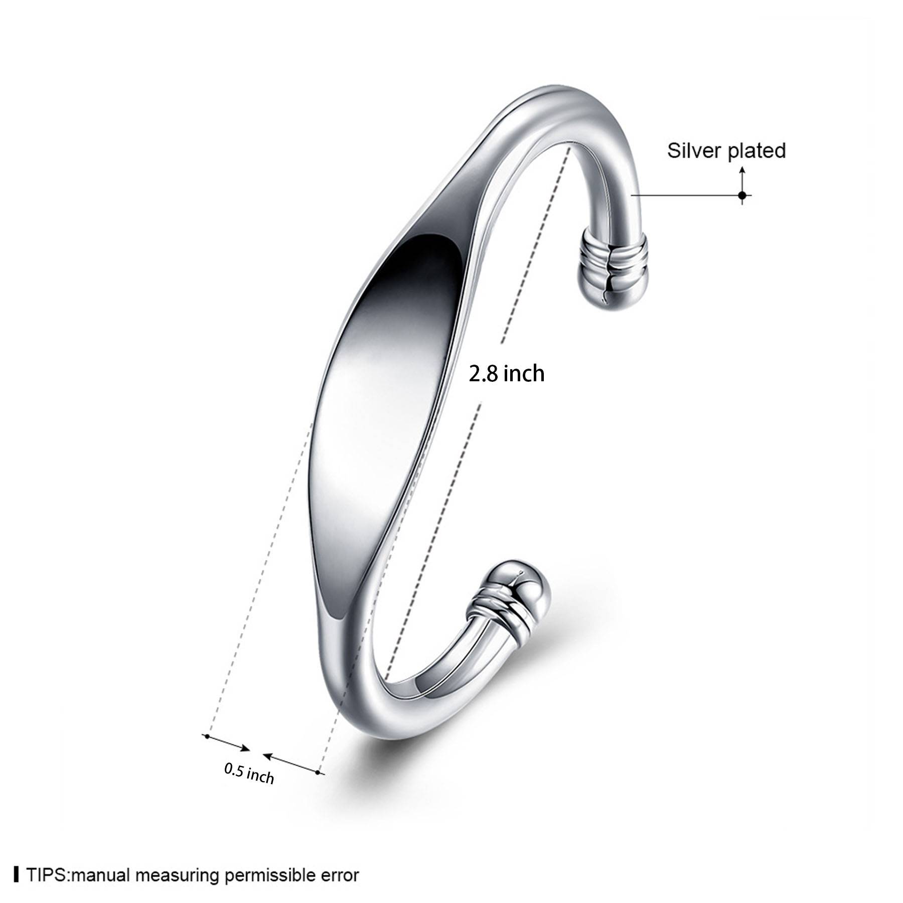 Flat C-shaped Women Bracelet 2
