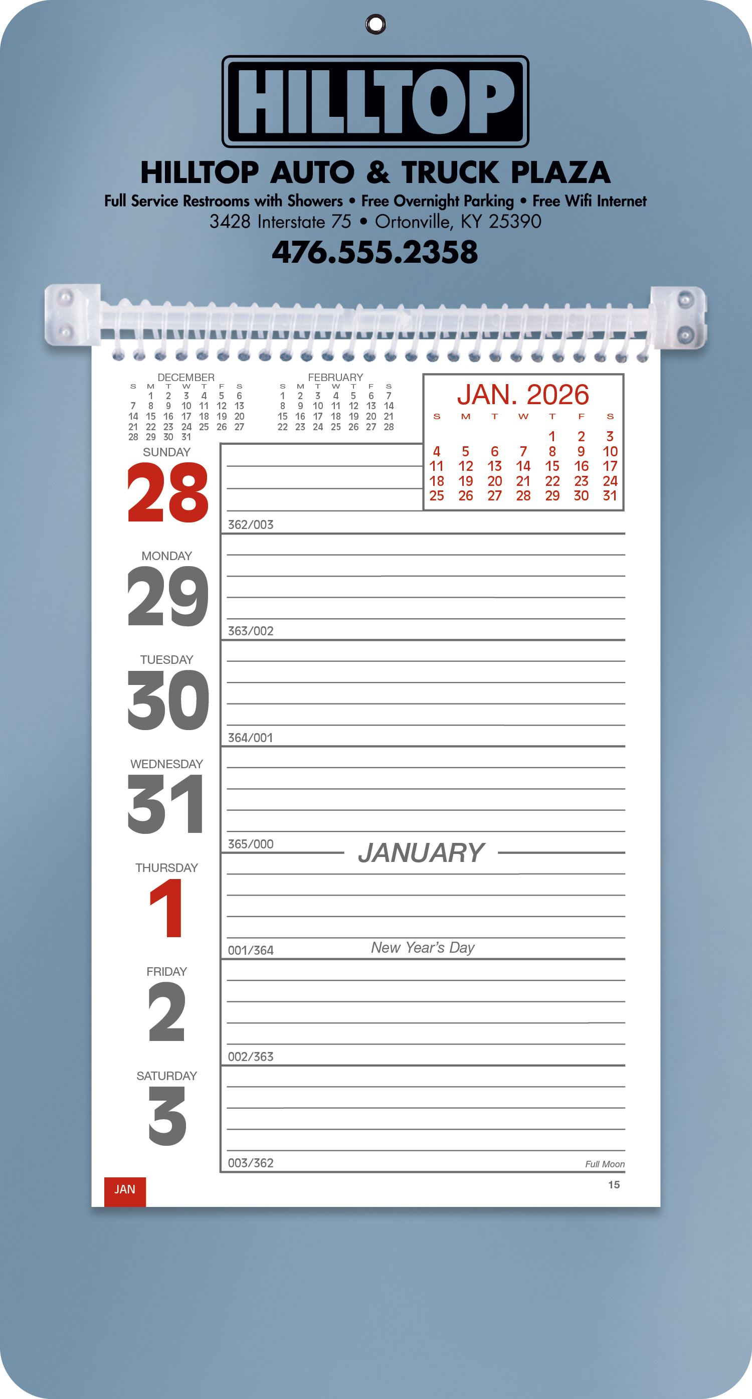 Triumph® Calendars Weekly Memo Calendar 62