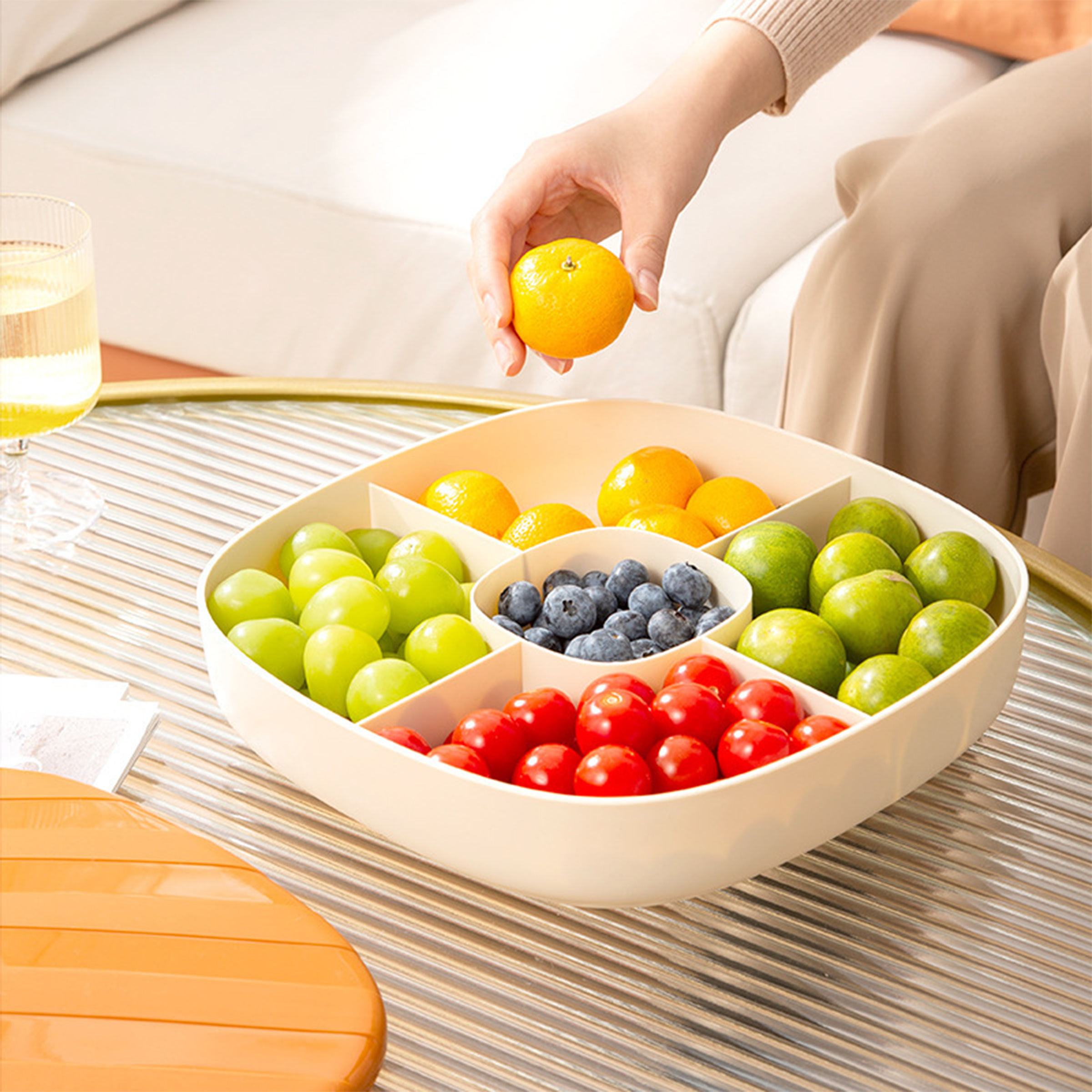 Polypropylene Foldable Portable Fruit Tray 2
