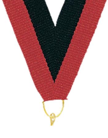 0.875" x 30" Black Red Snap Clip Stock Ribbon 1