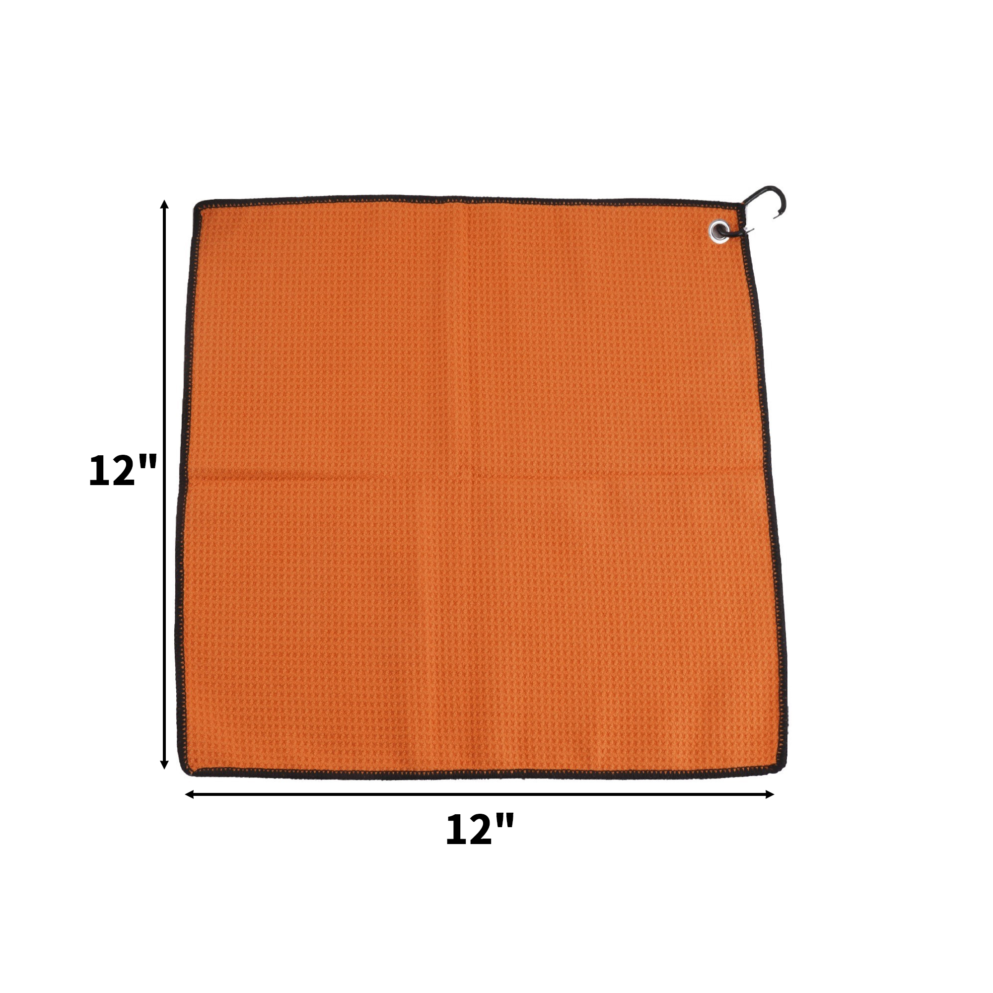 Twelve Inch By Twelve Inch Waffle Microfiber Golf Towel With Grommet 7