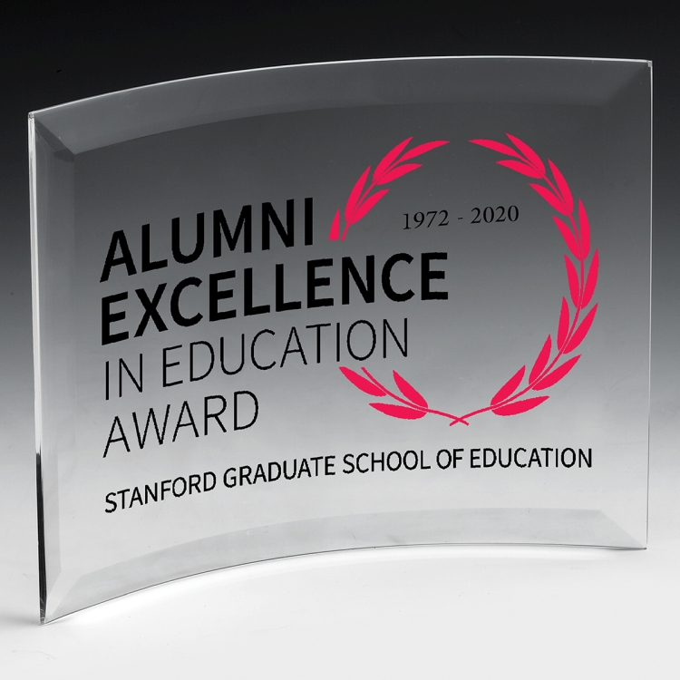 Curved Standing Award - 4” x 6”