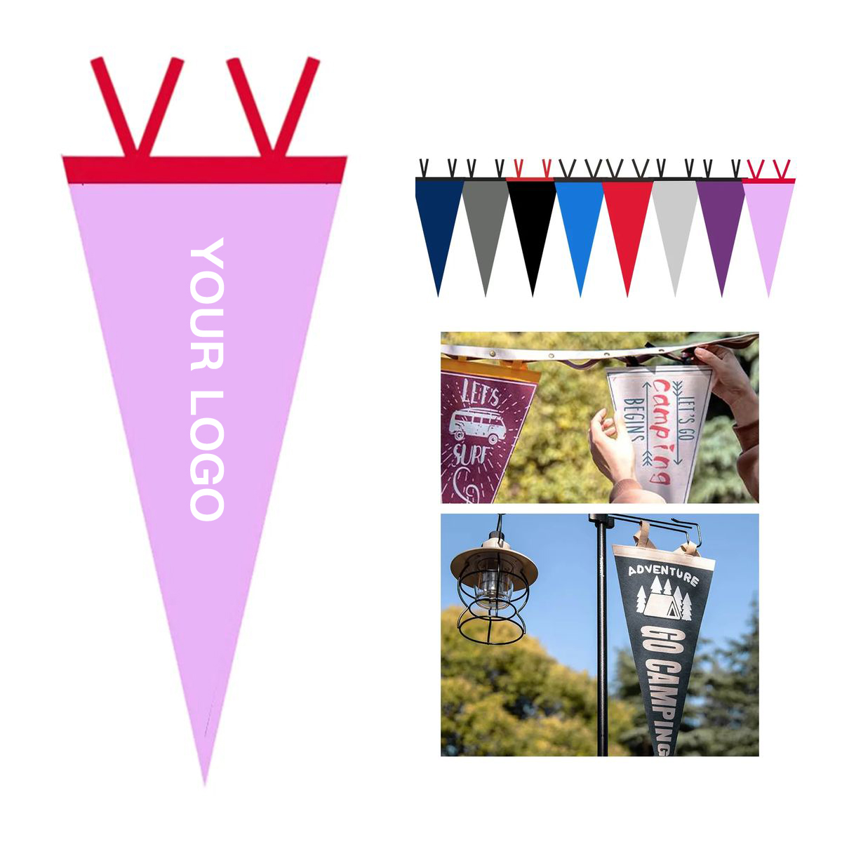 Colorful Felt School Pennant with Logo Decoration 1