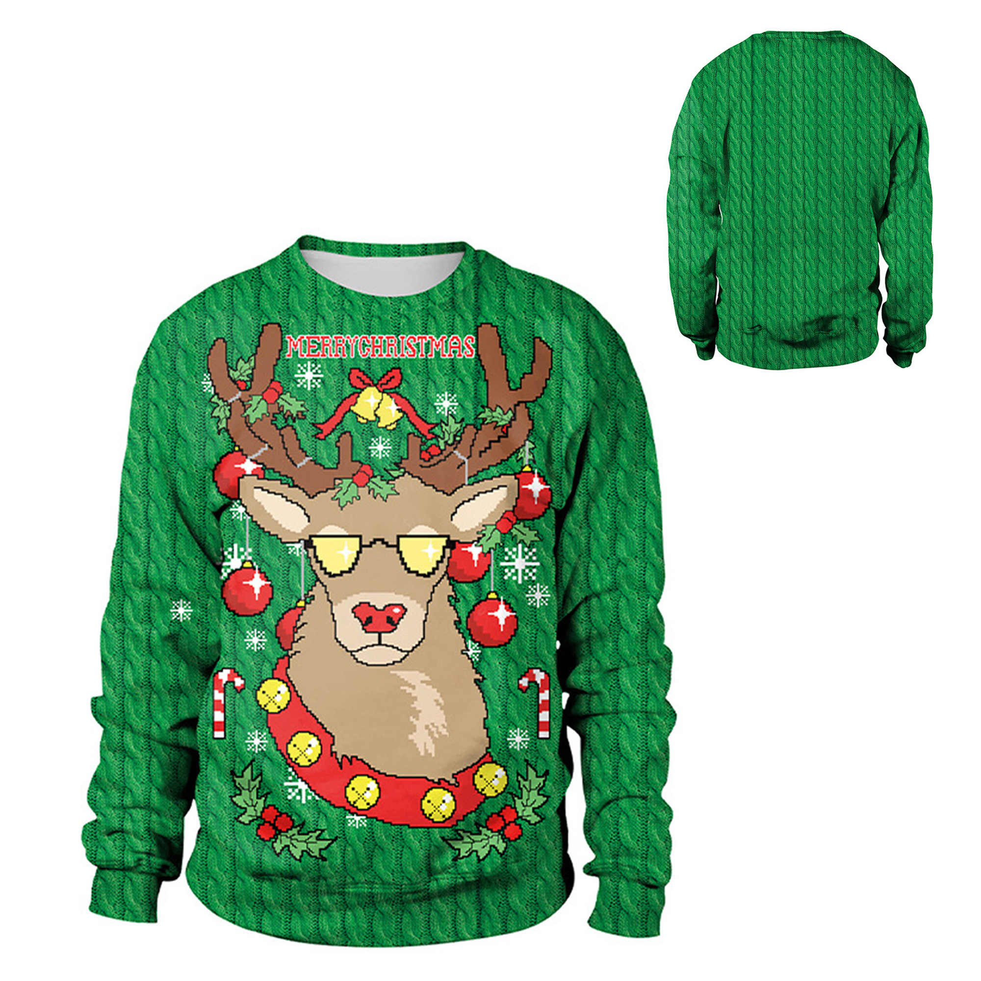 Colorful House Unisex's Christmas Jumper Sweater Printed Pullover 2