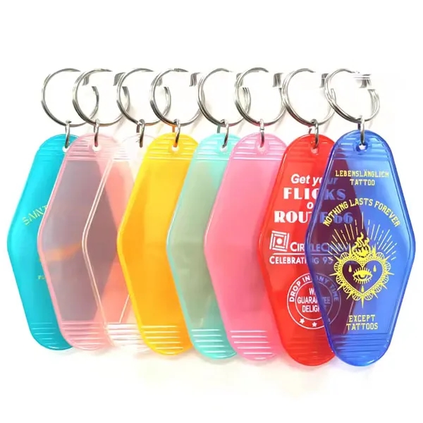 Translucent Rhombic Vintage Motel Keychain 1