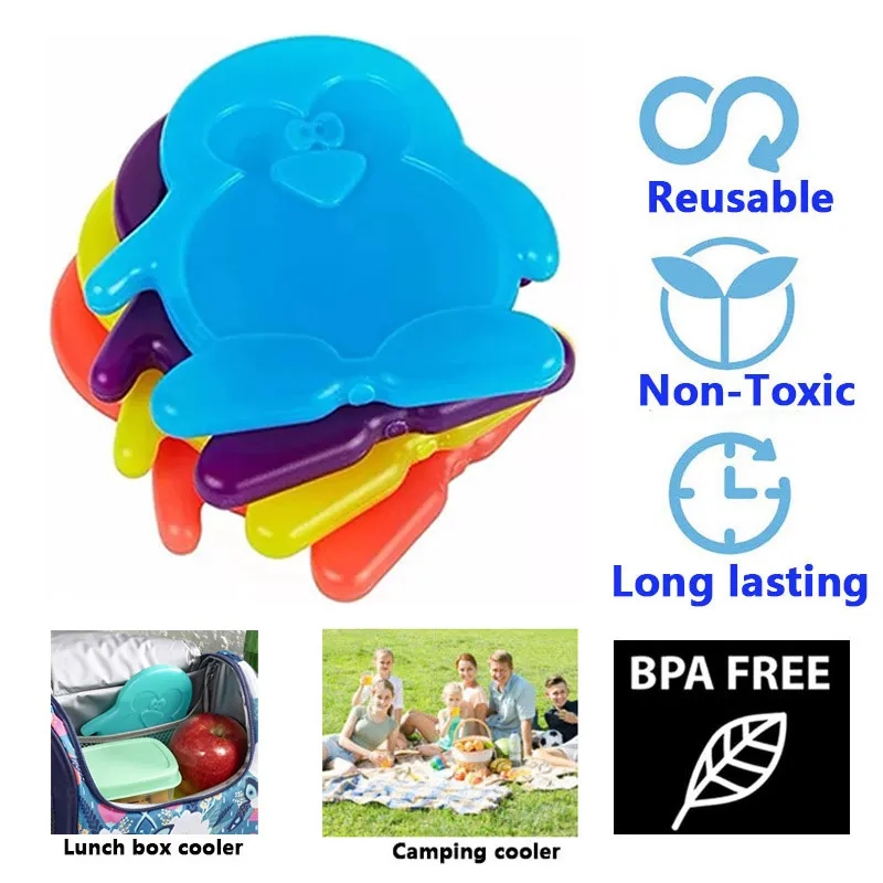 Penguin Shape Food Grade  Reusable Gel Hard Ice Pack 1