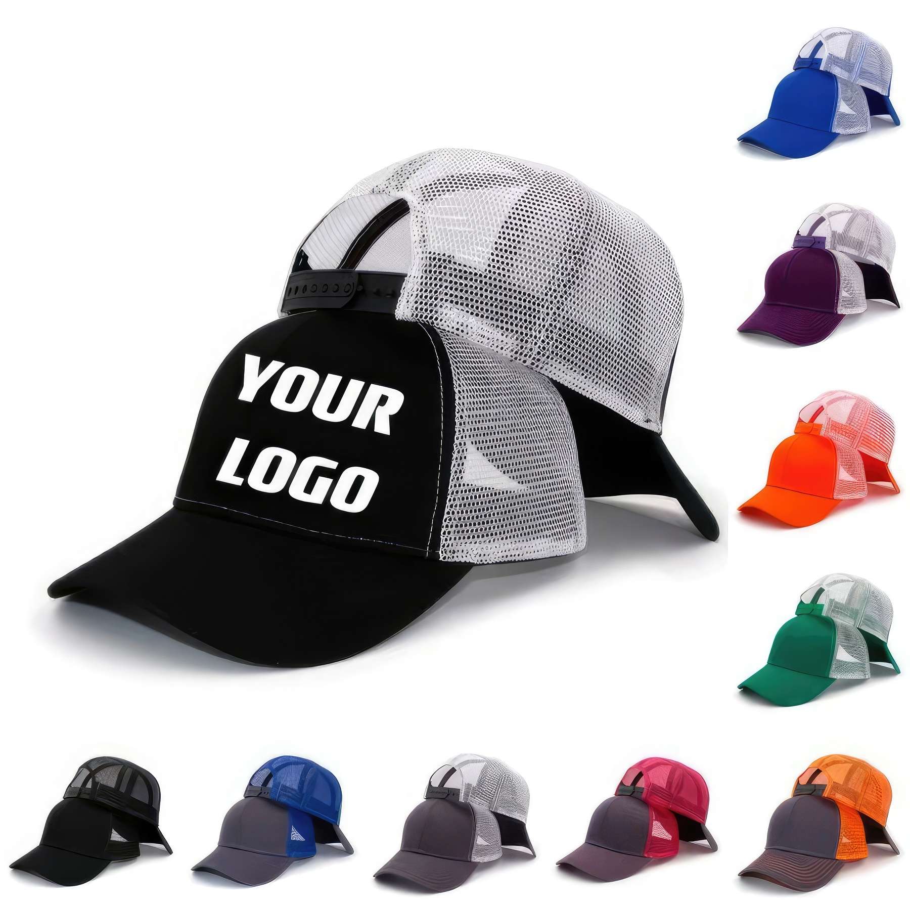Customizable Mesh Baseball Cap & Trucker Hats 2